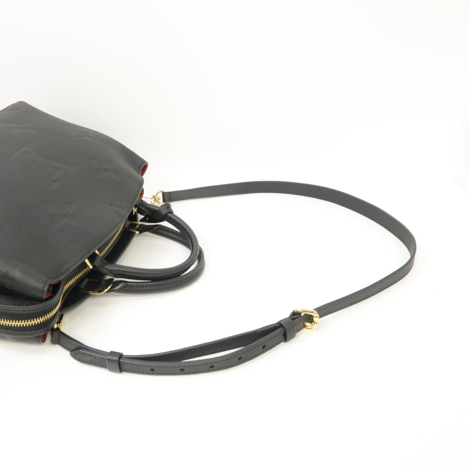 LOUIS VUITTON Monogram Empreinte Petit Palais金扣手挽肩背兩用袋黑色