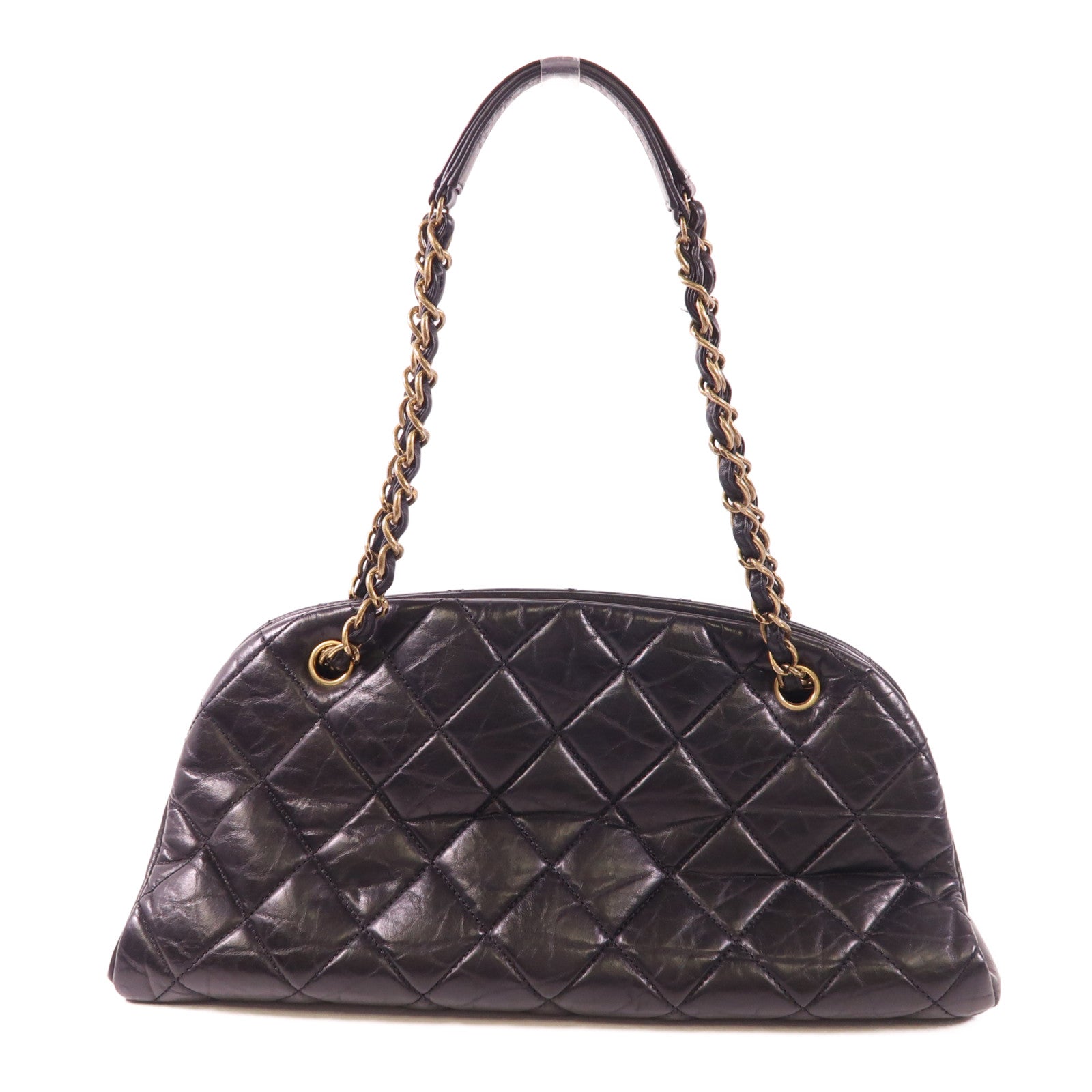 CHANEL 牛皮皮革Chain Shoulder Bag金扣鏈帶肩背袋