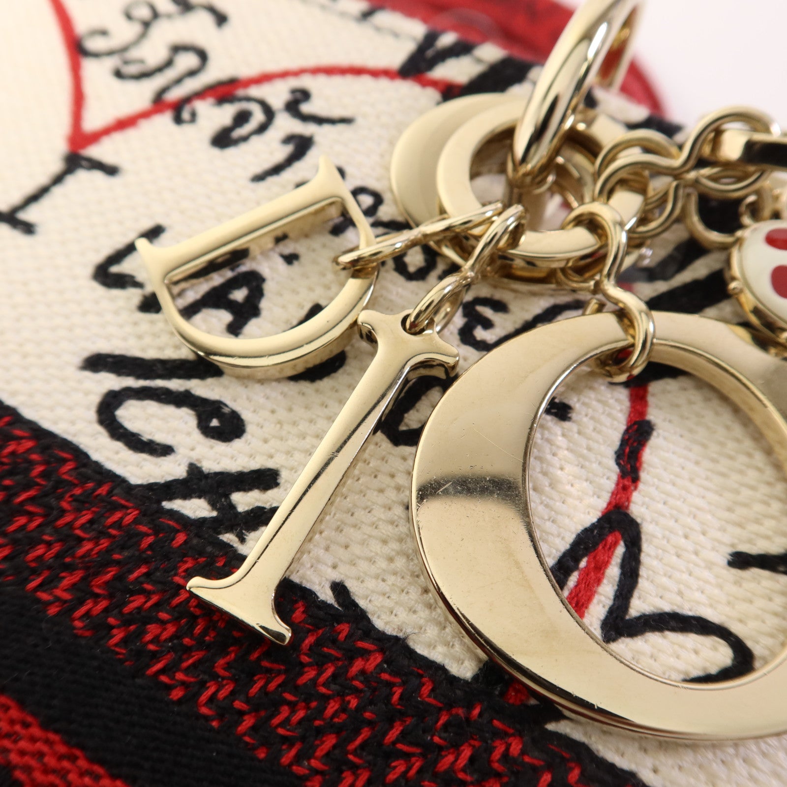 Dior 帆布Lady Dior Medium金扣手挽肩背兩用袋