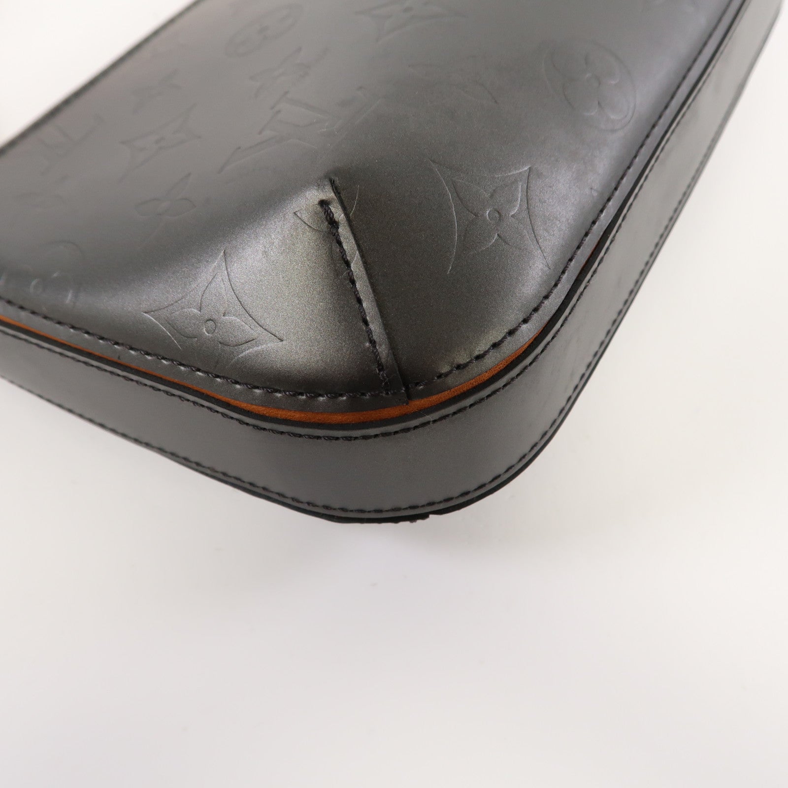 LOUIS VUITTON Monogram Mat Fowler Bag銀扣灰色