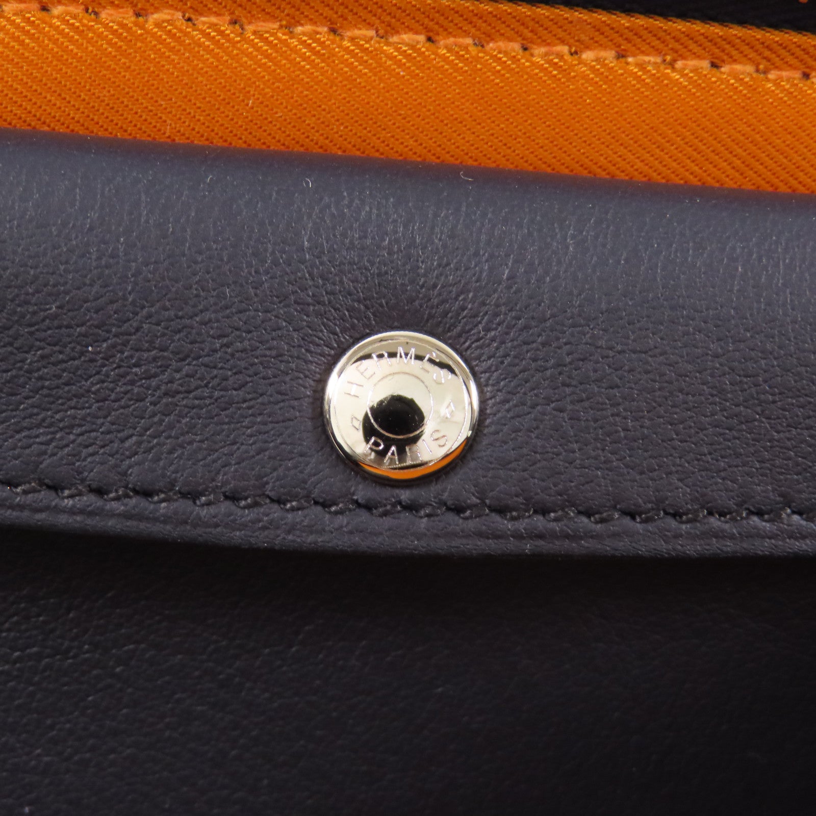 HERMES Epsom皮革/Swift皮革Nouveau To Go銀扣肩背袋Bleu Sapphire