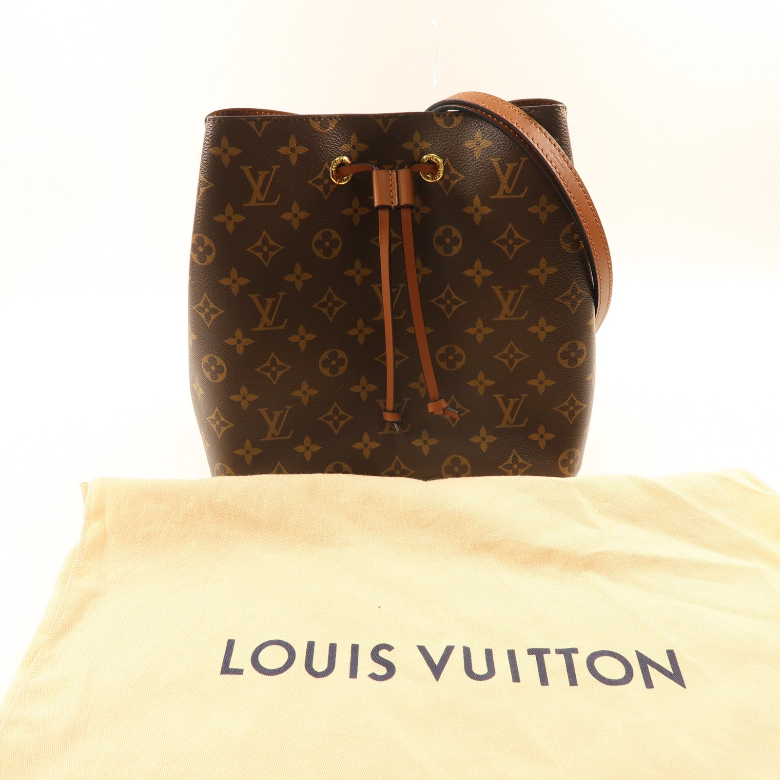 LOUIS VUITTON Monogram Neo Noe MM金扣肩背袋啡色