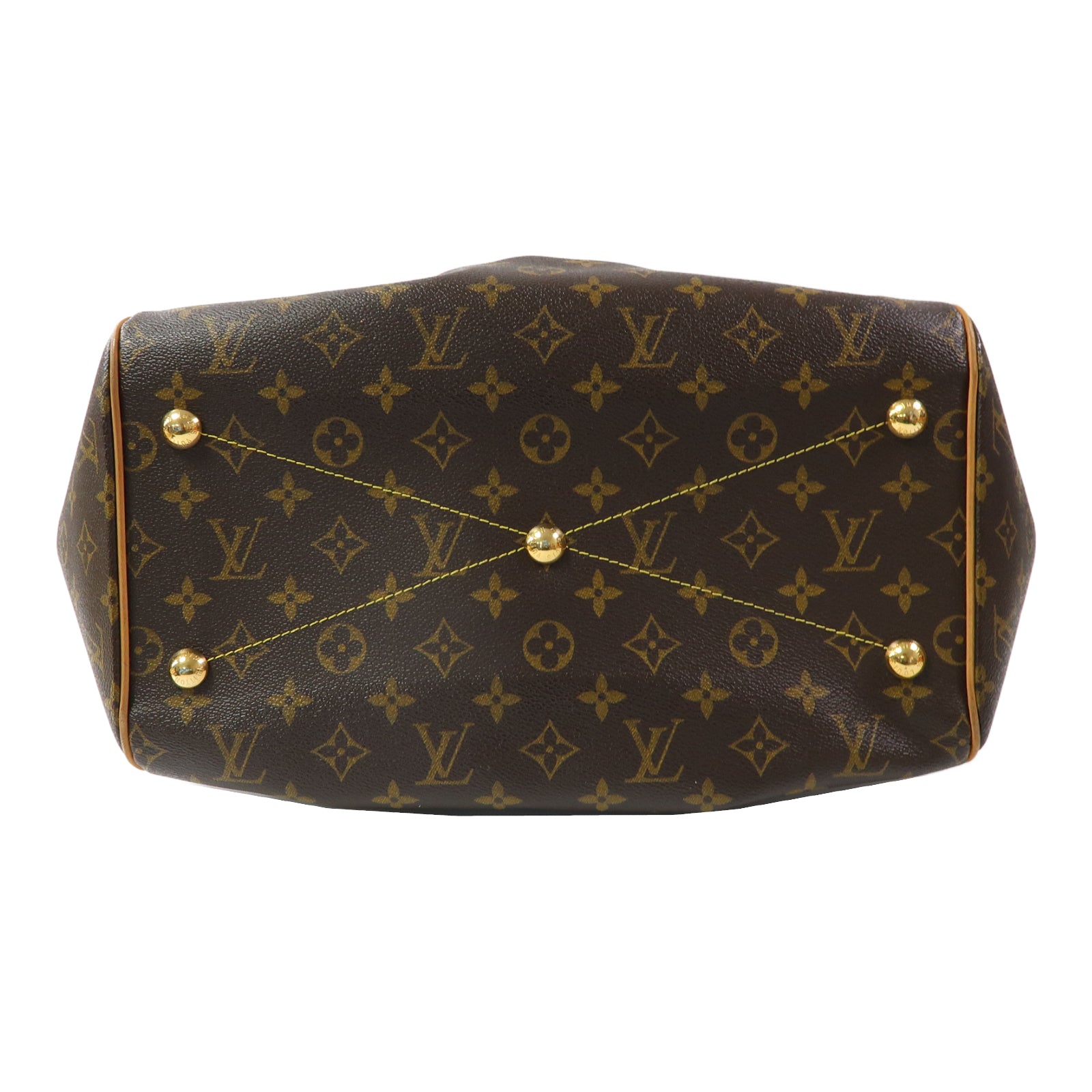 LOUIS VUITTON Monogram Tivoli GM金扣手挽袋啡色
