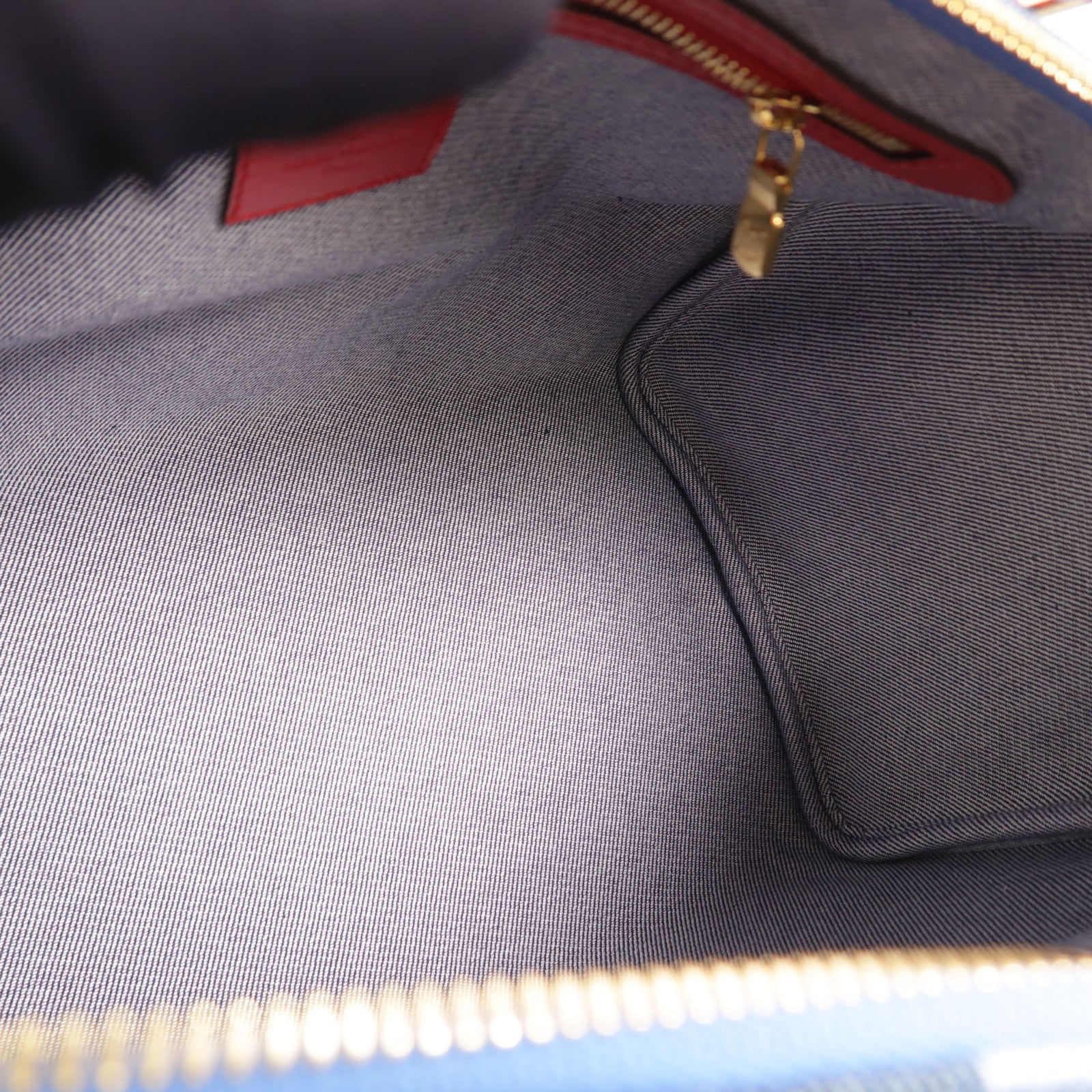 LOUIS VUITTON Monogram Denim Speedy Bandouliere 30金扣手挽肩背兩用袋