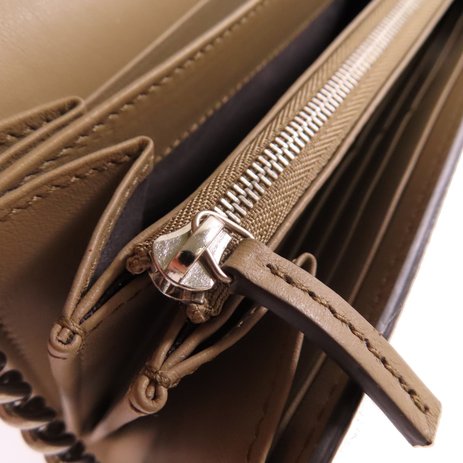 GUCCI 【激減優惠】塗層帆布Dionysus GG Supreme Shoulder Bag銀扣鏈帶肩背袋米色/烏木色
