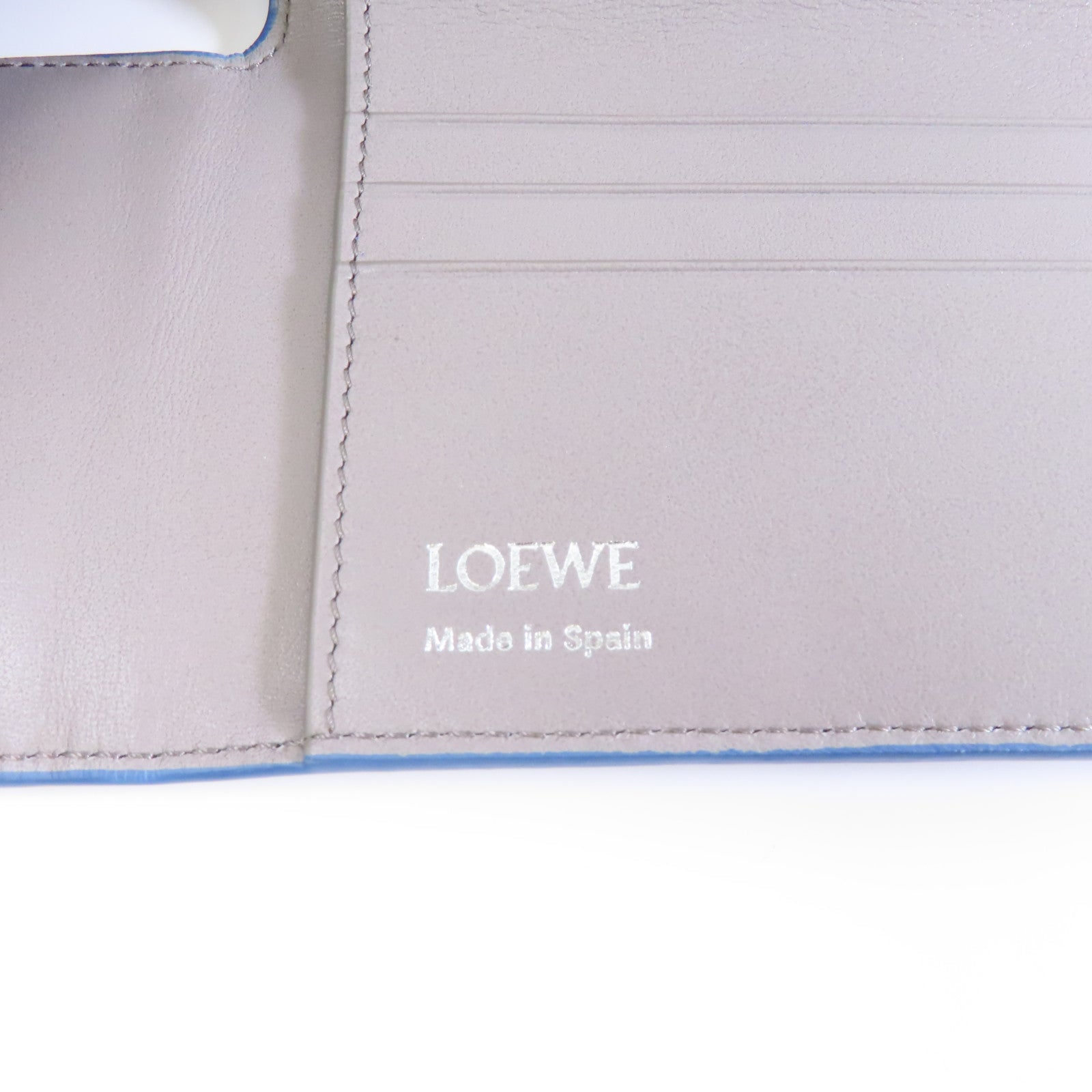LOEWE (PRICE DOWN) Wallet Calfskin Leather Blue