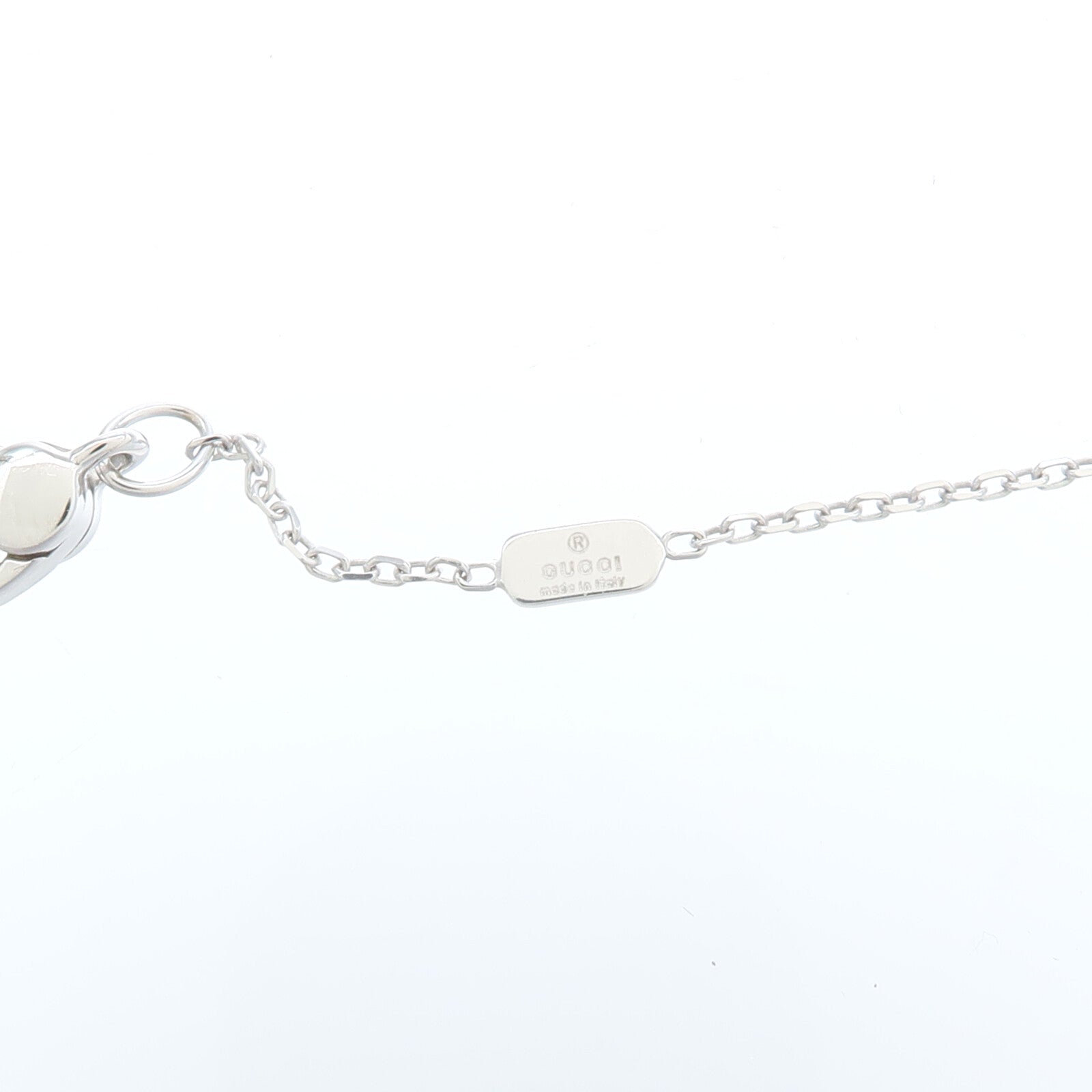 GUCCI 18K白金Icon Ring Necklace項鍊