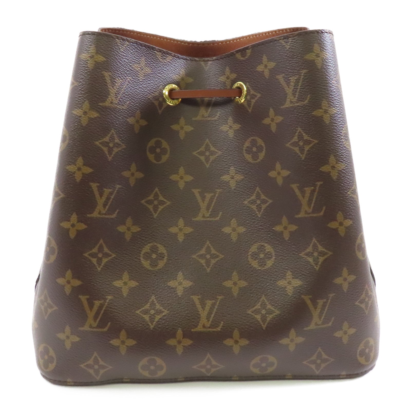 LOUIS VUITTON Monogram Neo Noe MM金扣肩背袋棕色