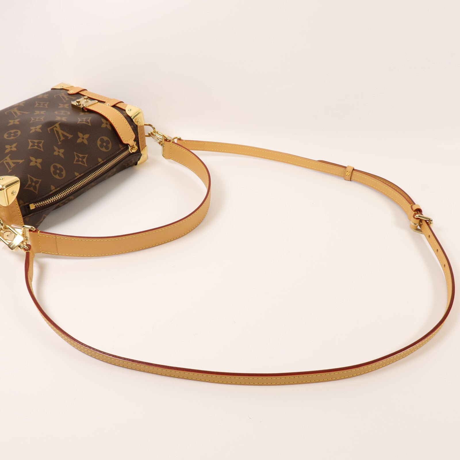 LOUIS VUITTON Monogram Side Trunk PM金扣手挽肩背兩用袋