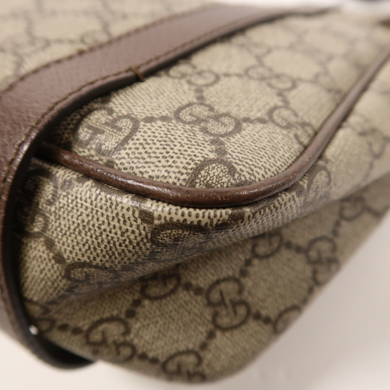 GUCCI GG SHW Shoulder Bag 658542 Coated Canvas Brown