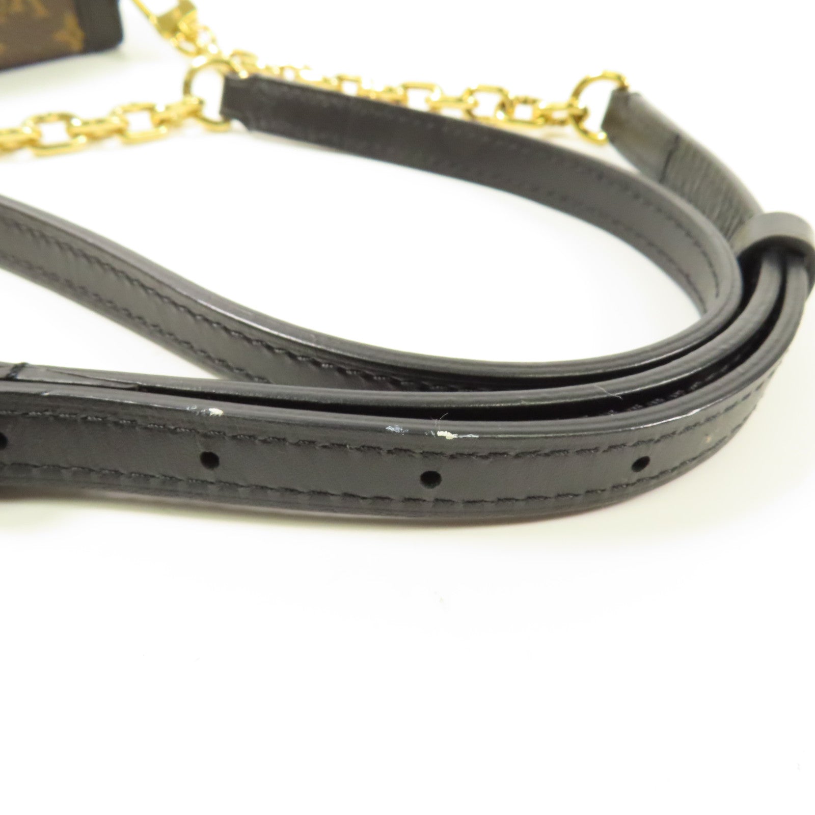 LOUIS VUITTON LV GHW Pochette Trunk Vertical Shoulder Bag Monogram M63913 Brown