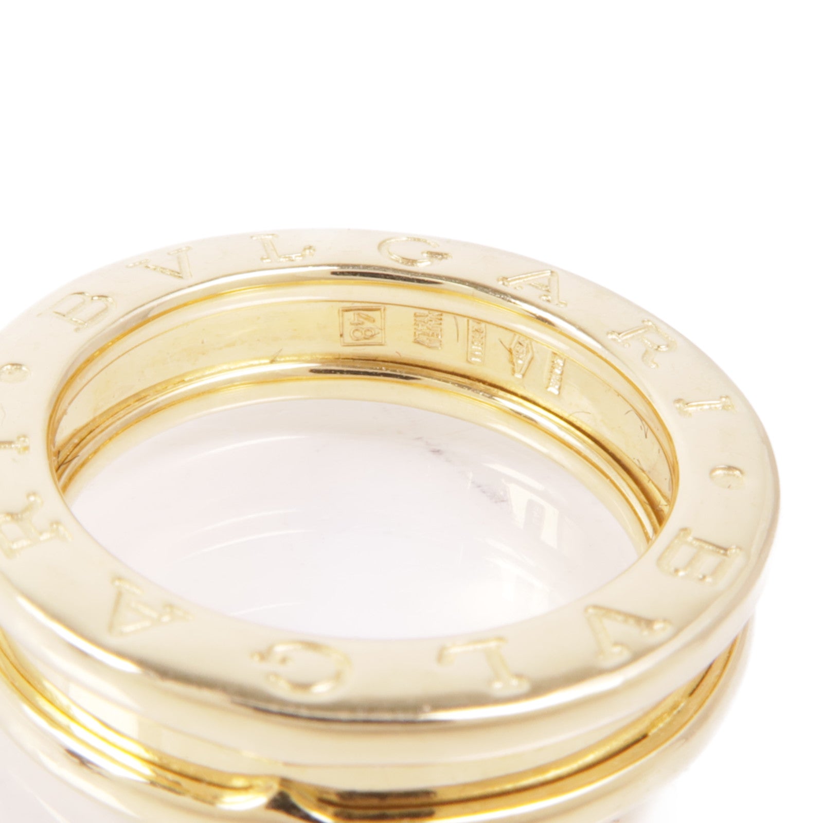 BVLGARI 18K黃金B-zero 1 Band戒指Bvlgari#48/US#4.75