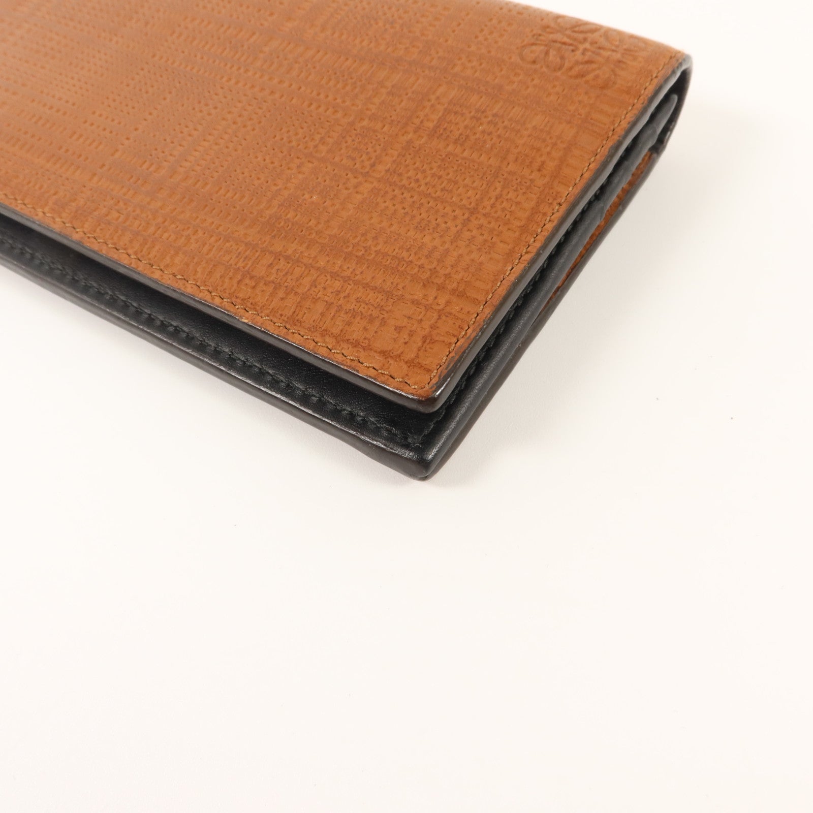 LOEWE 牛皮皮革Long Wallet銀扣長錢包