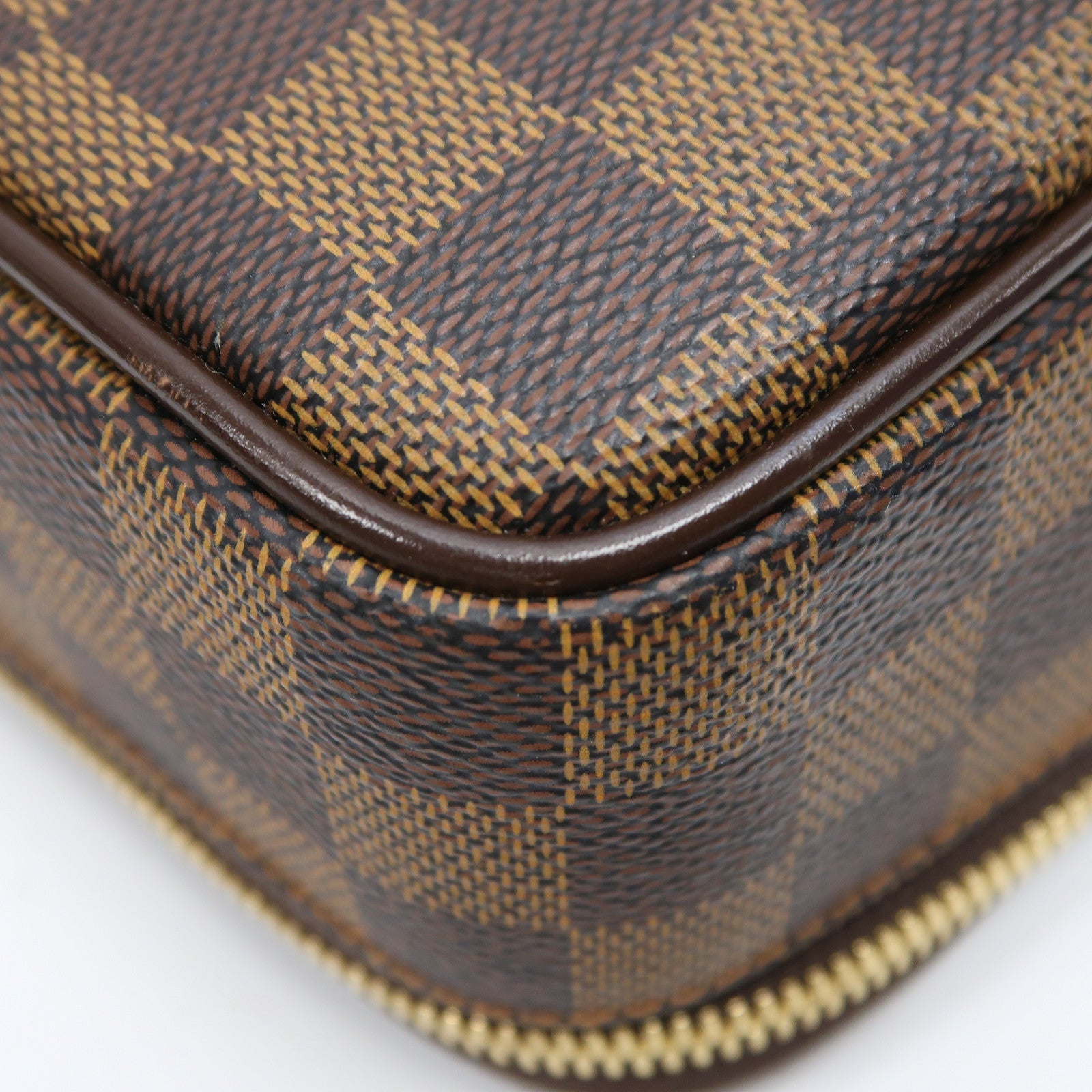 LOUIS VUITTON Damier Porte Ordinatur Savana金扣手挽肩背兩用袋啡色
