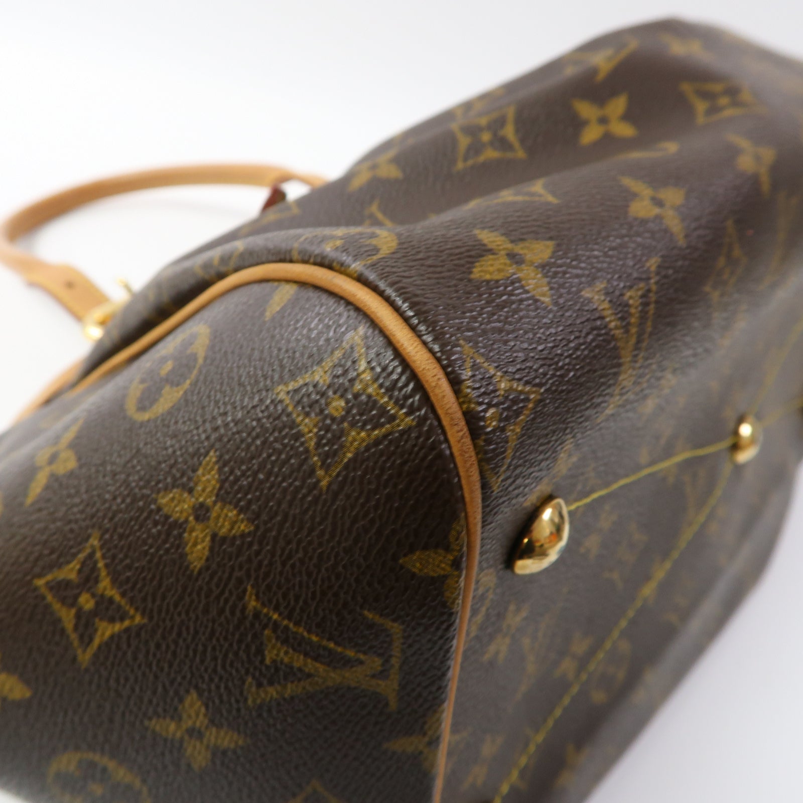 LOUIS VUITTON Monogram Tivoli GM金扣手挽袋啡色
