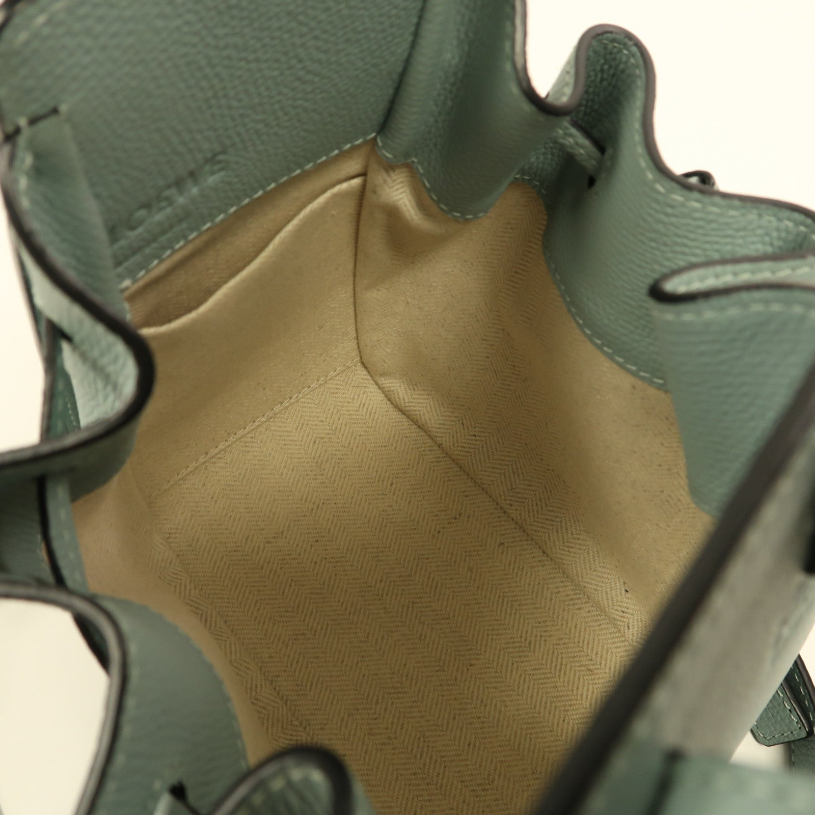 LOEWE 牛皮皮革Mini Hammock Drawstring金扣手挽肩背兩用袋淺藍色