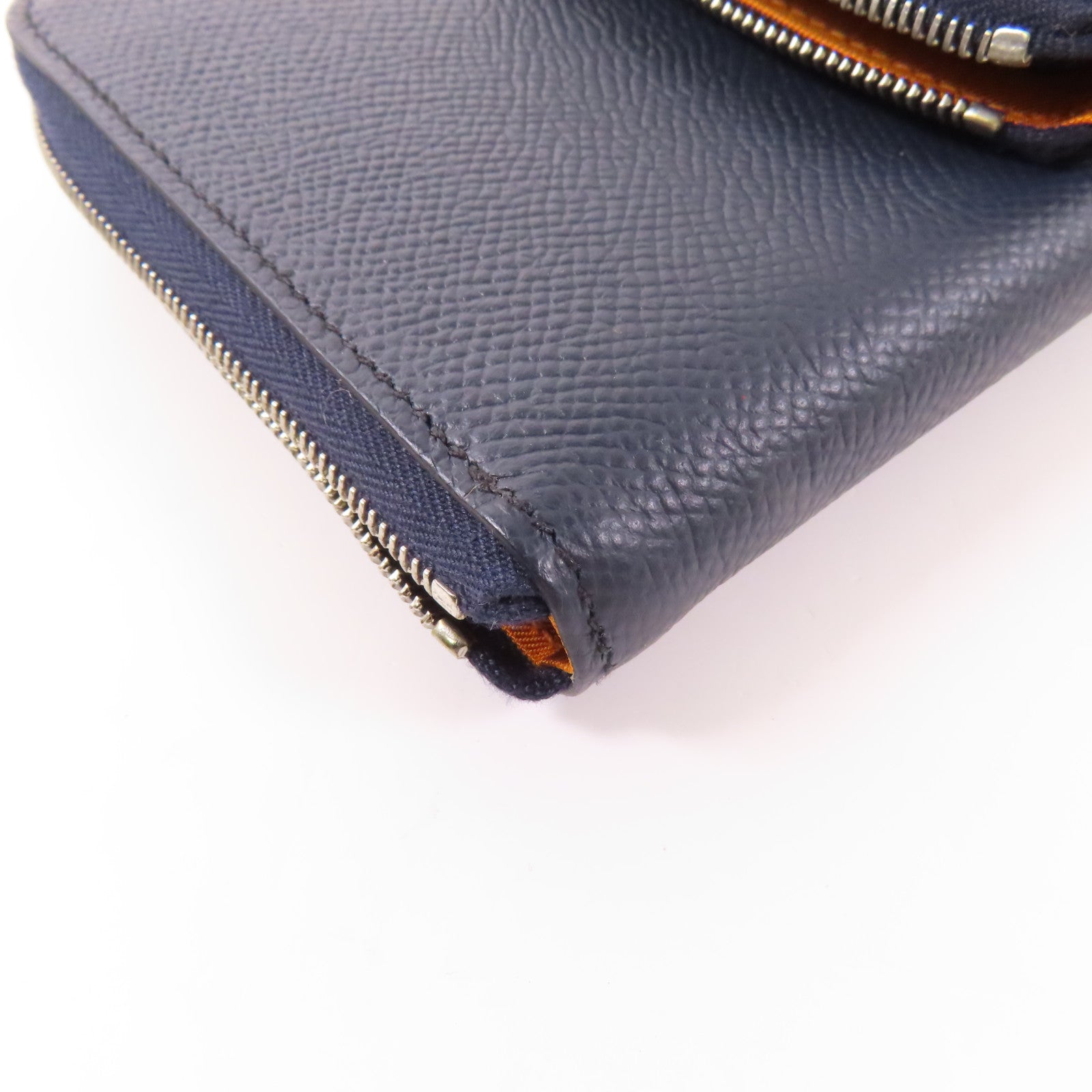 HERMES Epsom皮革/Swift皮革Nouveau To Go銀扣肩背袋Bleu Sapphire