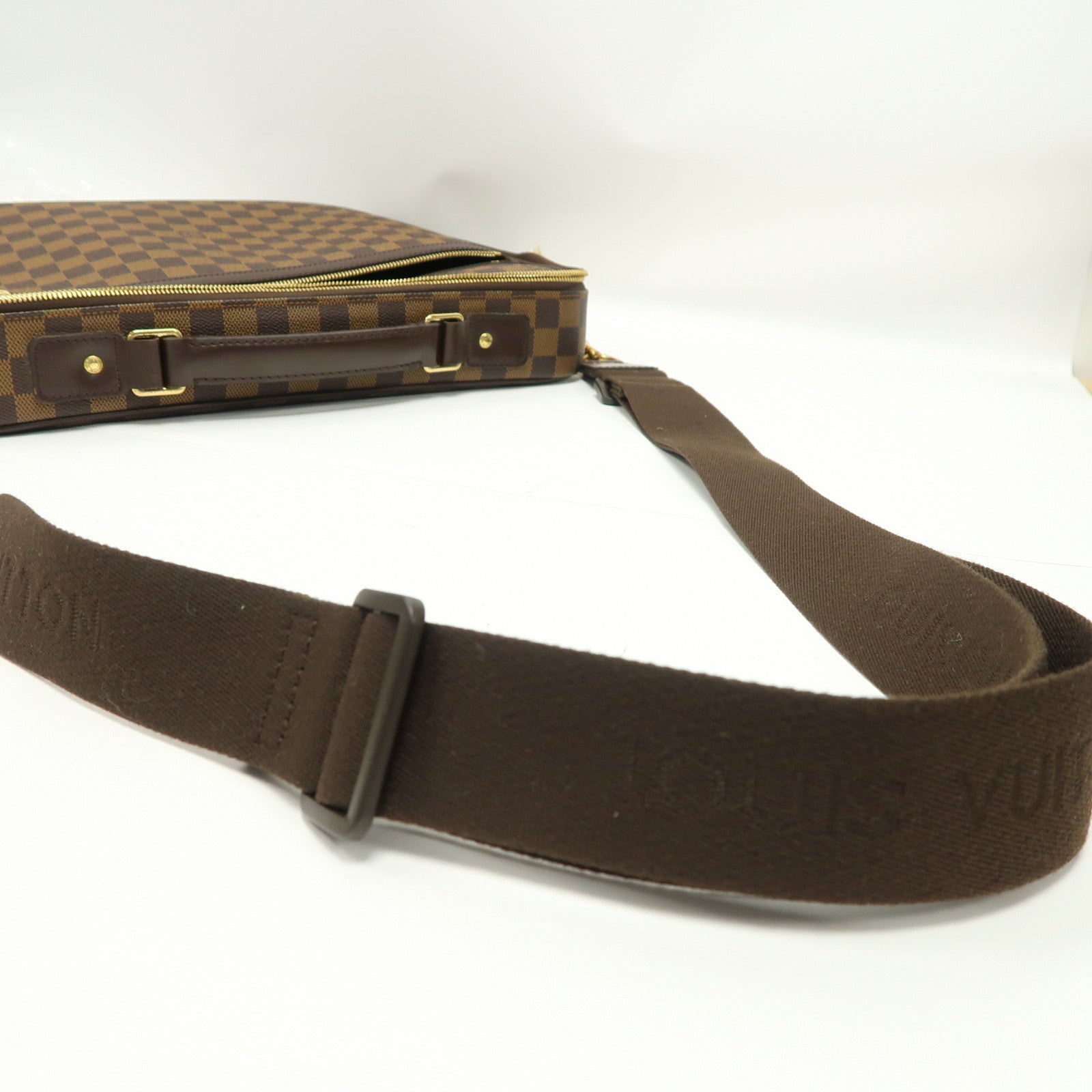 LOUIS VUITTON Damier Porte Ordinatur Savana金扣手挽肩背兩用袋啡色