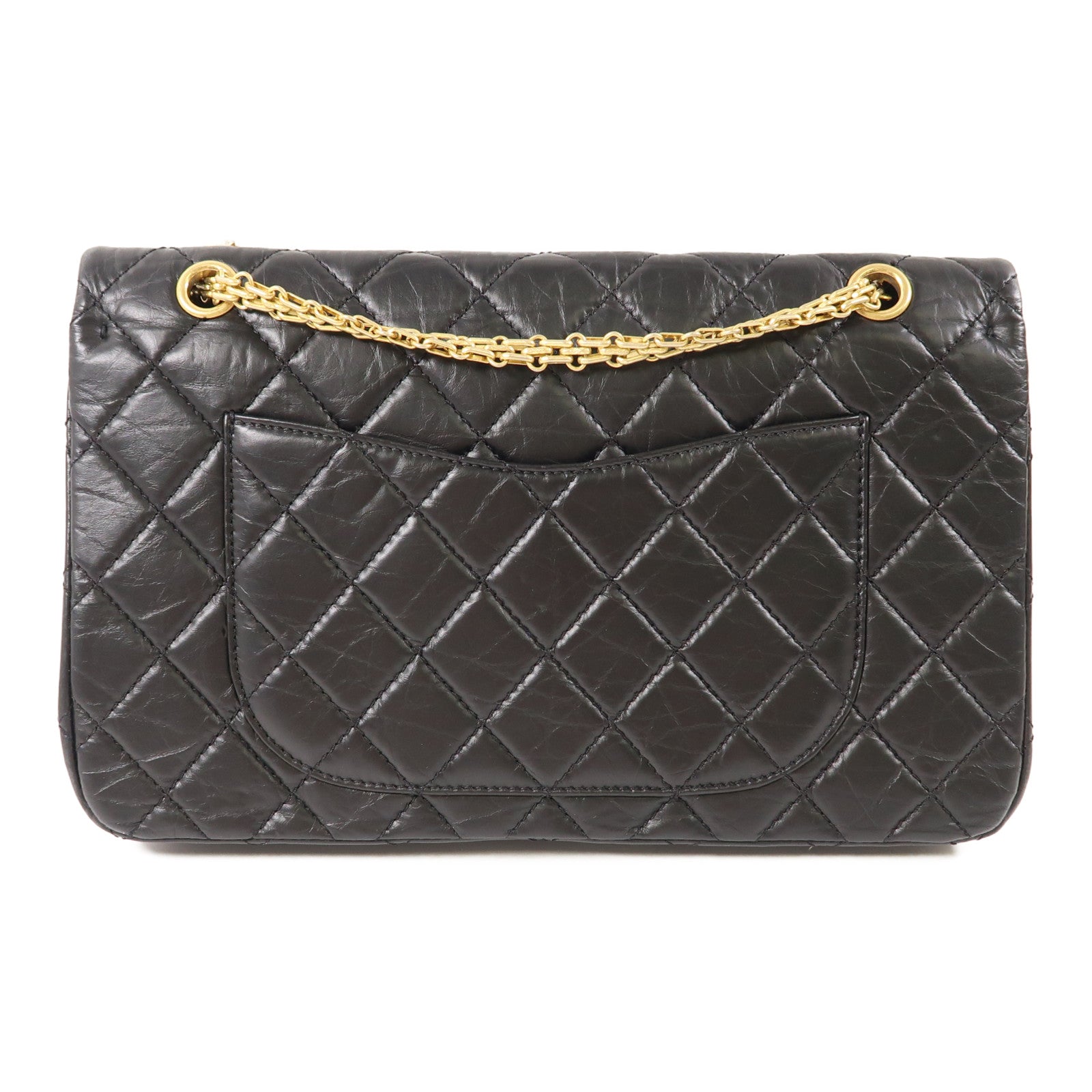 CHANEL 牛皮皮革2.55金扣鏈帶肩背袋
