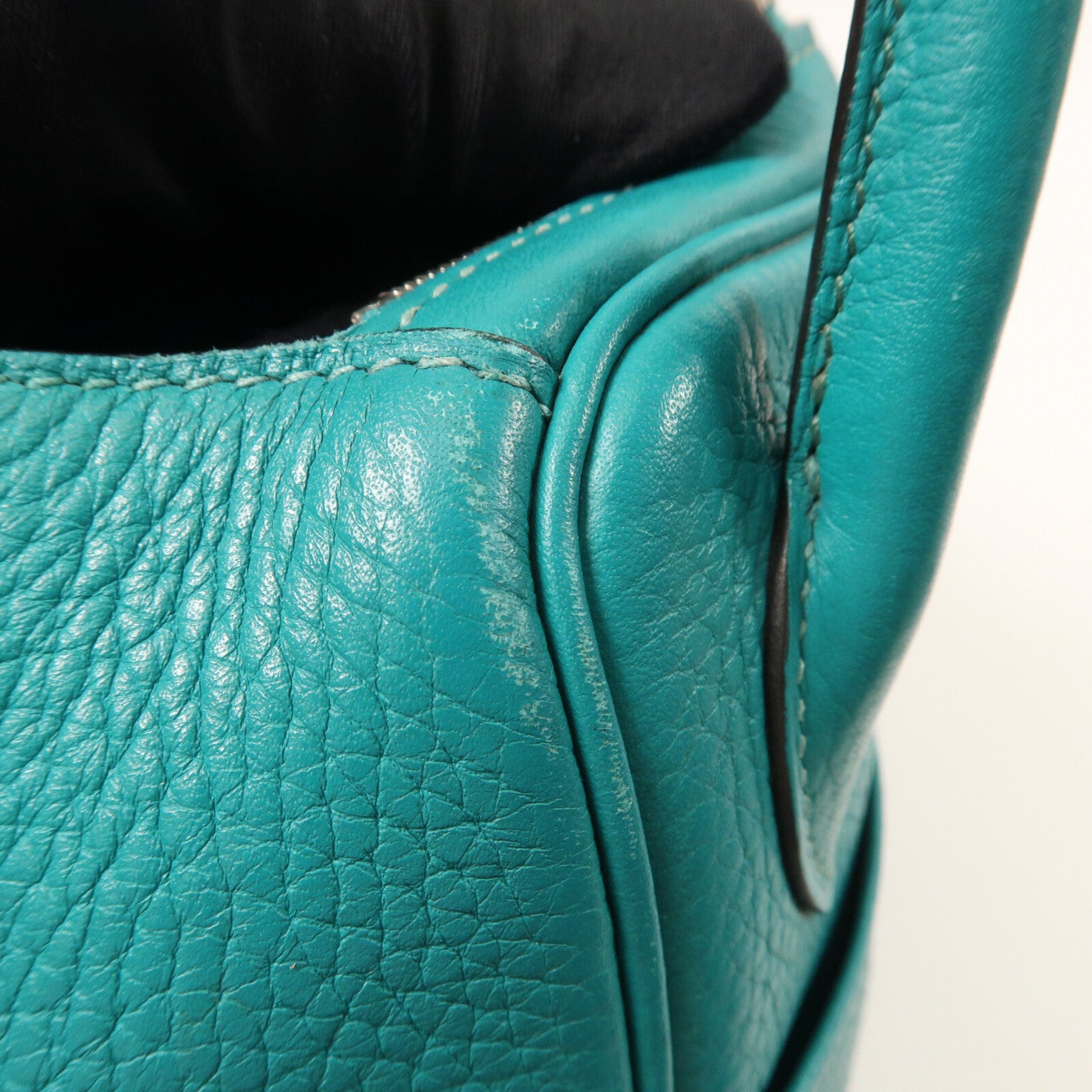 HERMES Clemence皮革Lindy 26手挽肩背兩用袋 Bleu Paon