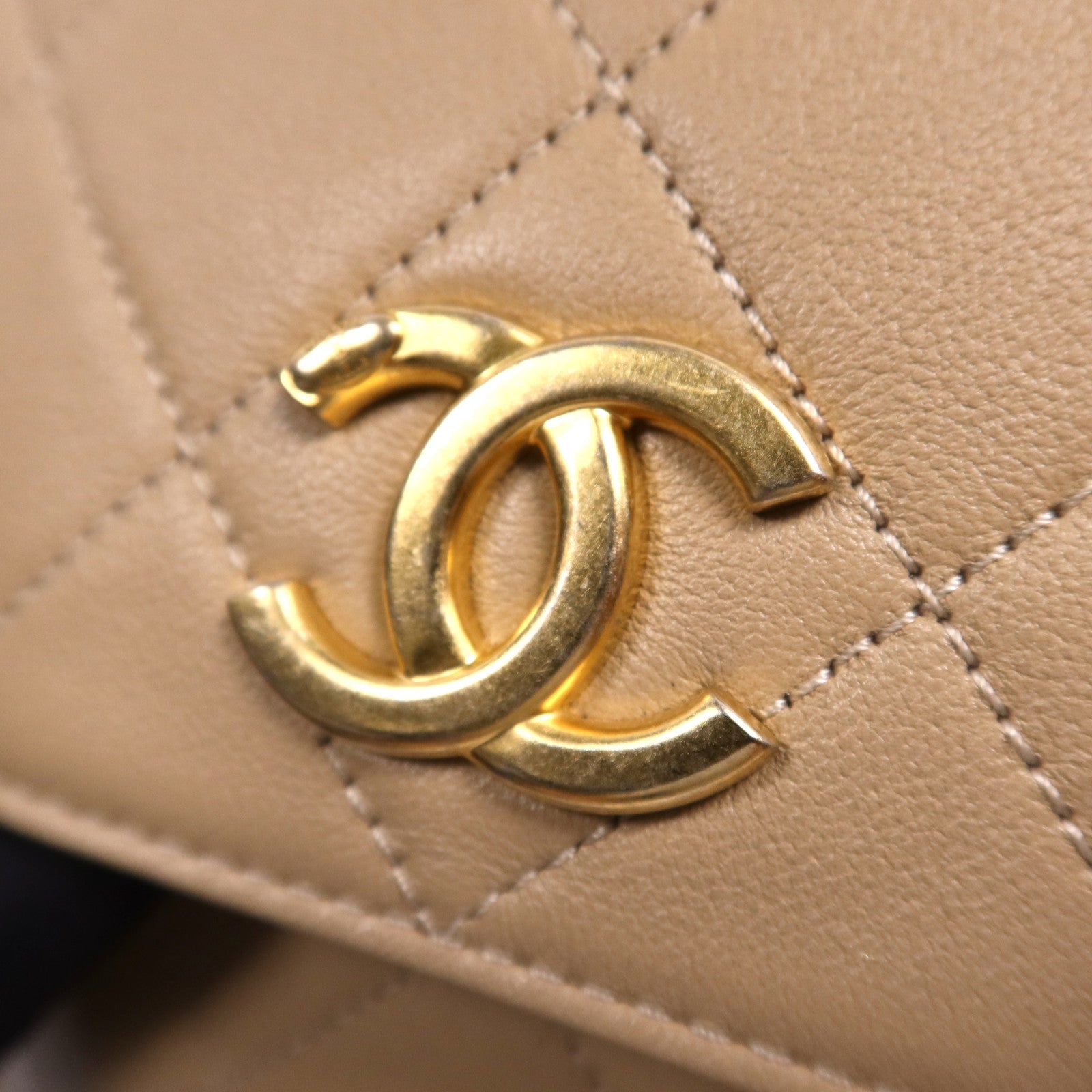 CHANEL 牛皮皮革Chain Shoulder Bag金扣鏈帶肩背袋