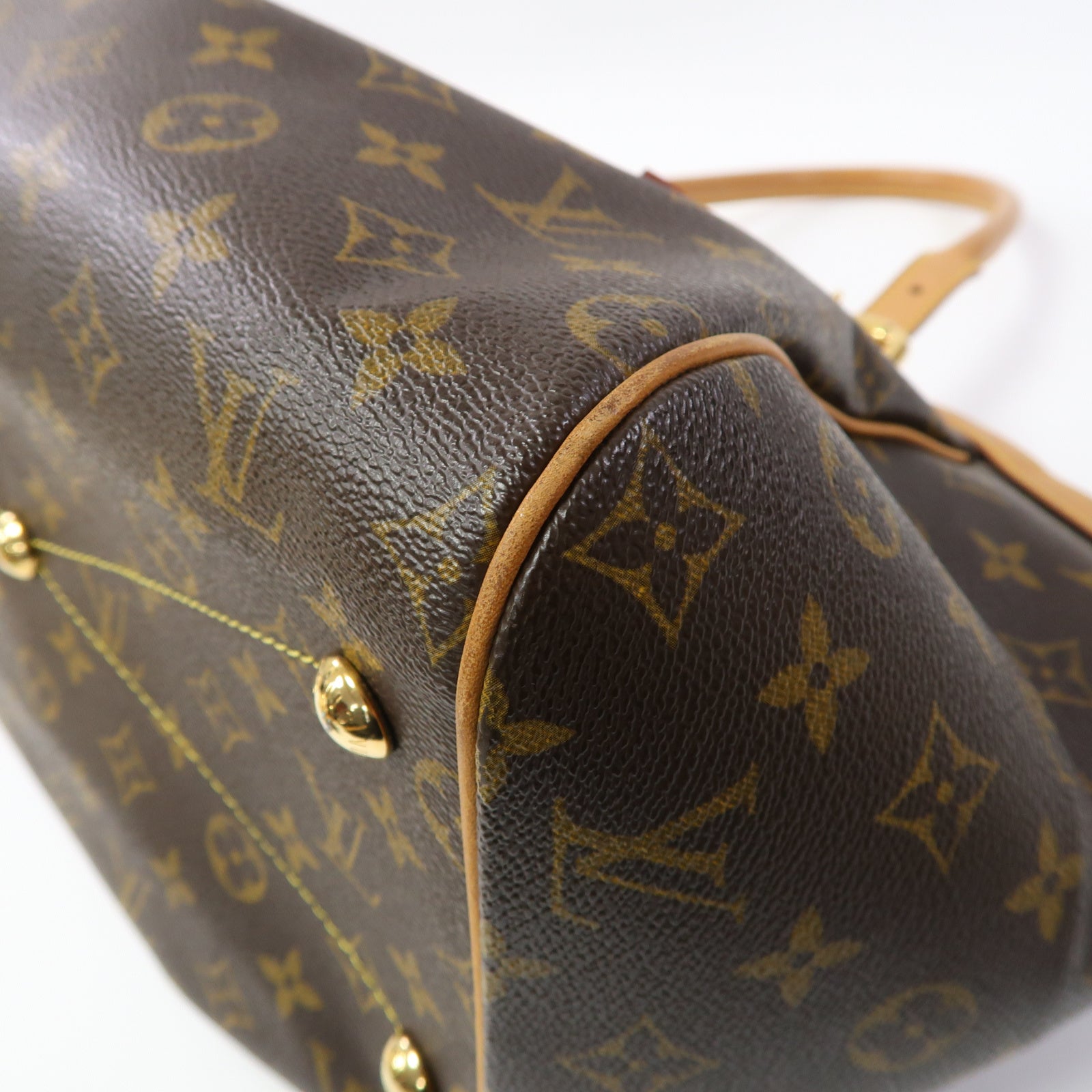 LOUIS VUITTON Monogram Tivoli GM金扣手挽袋啡色