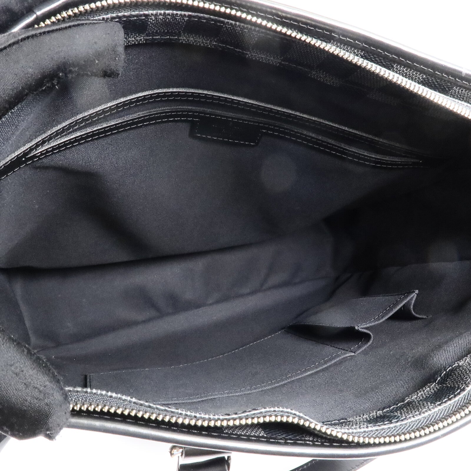 LOUIS VUITTON Damier Graphite Tadao MM銀扣手挽肩背兩用袋