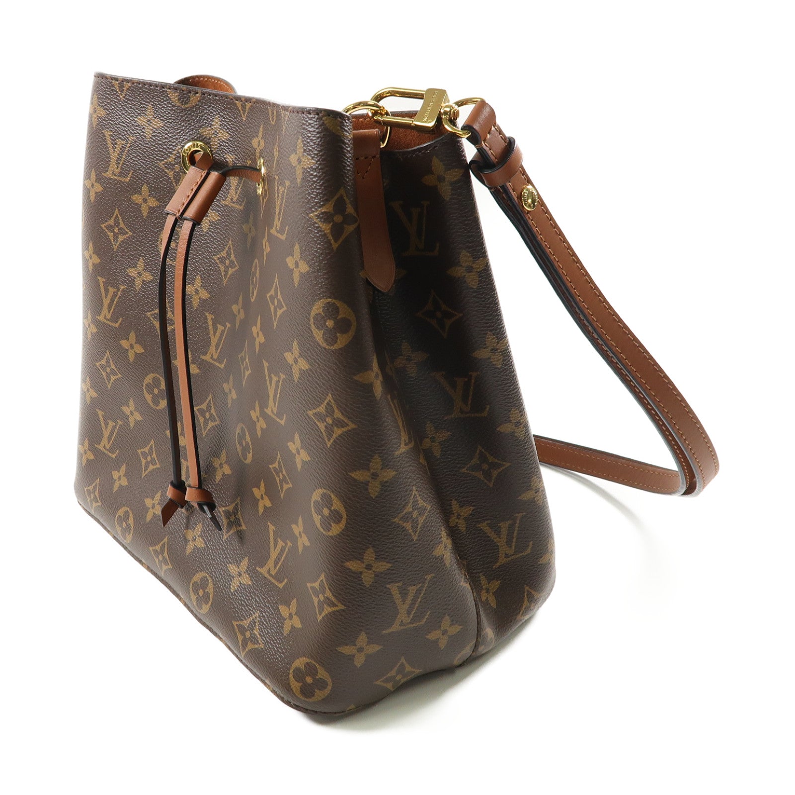 LOUIS VUITTON Monogram Neo Noe MM金扣肩背袋啡色