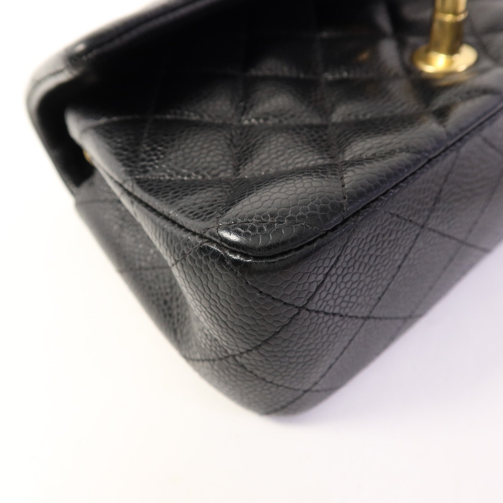 CHANEL 牛皮皮革Mini Classic 20金扣鏈帶肩背袋