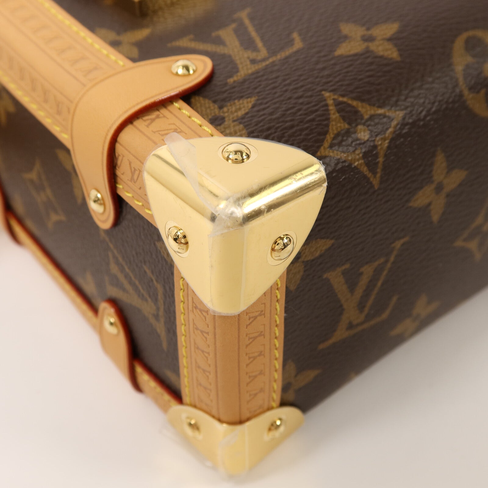 LOUIS VUITTON Monogram Side Trunk PM金扣手挽肩背兩用袋