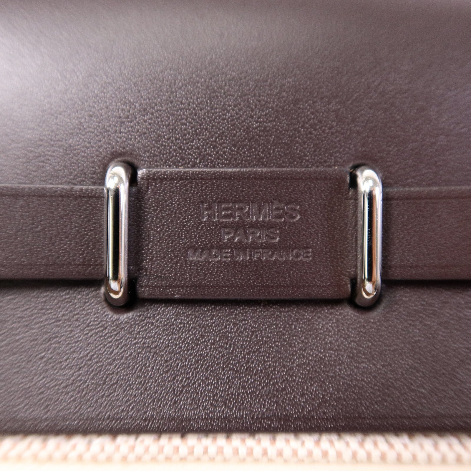 HERMES 帆布Mini Herbag肩背袋Ebene