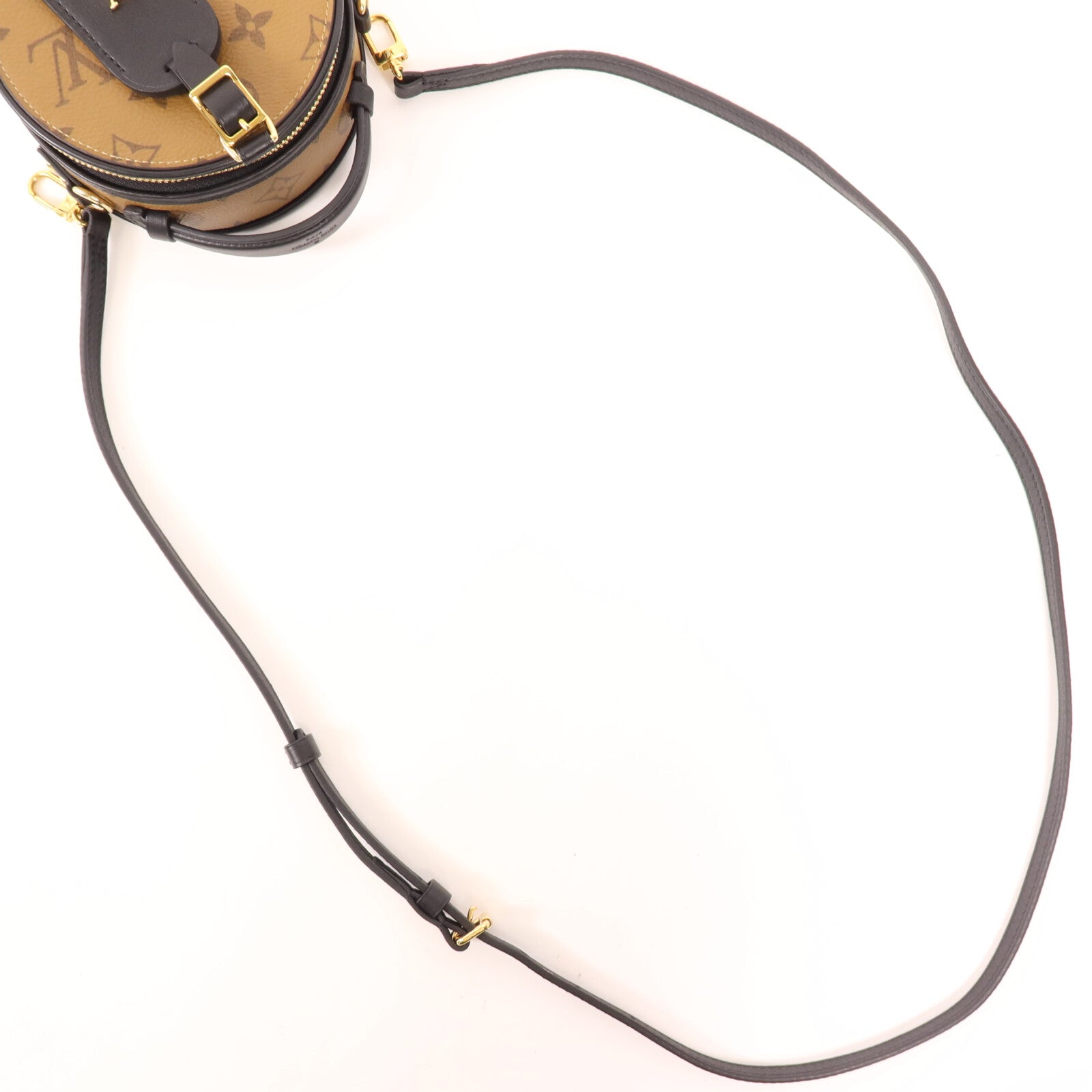 LOUIS VUITTON Monogram Reverse Mini Boite Chapeau金扣手挽肩背兩用袋