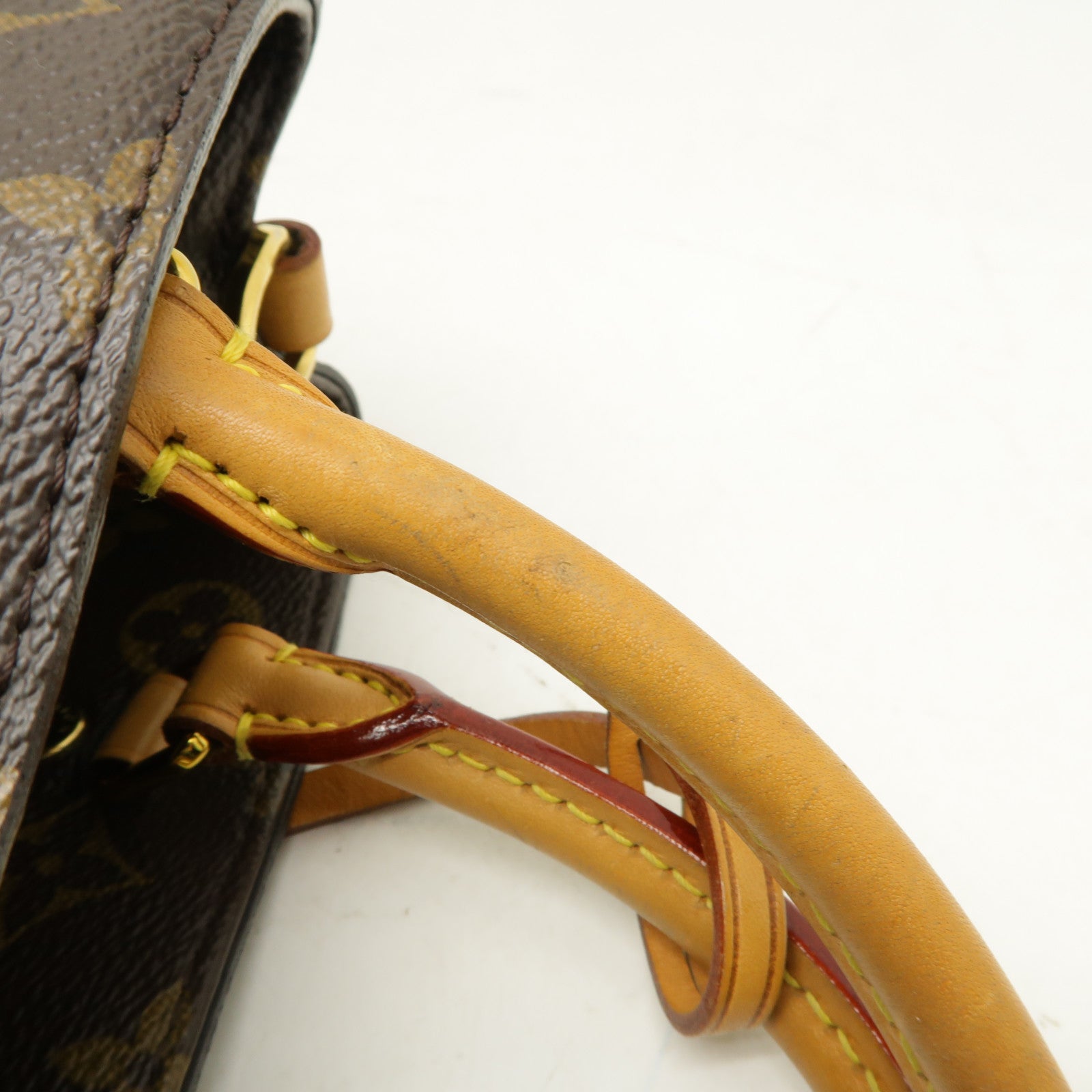 LOUIS VUITTON Monogram Montaigne BB金扣手挽肩背兩用袋棕色