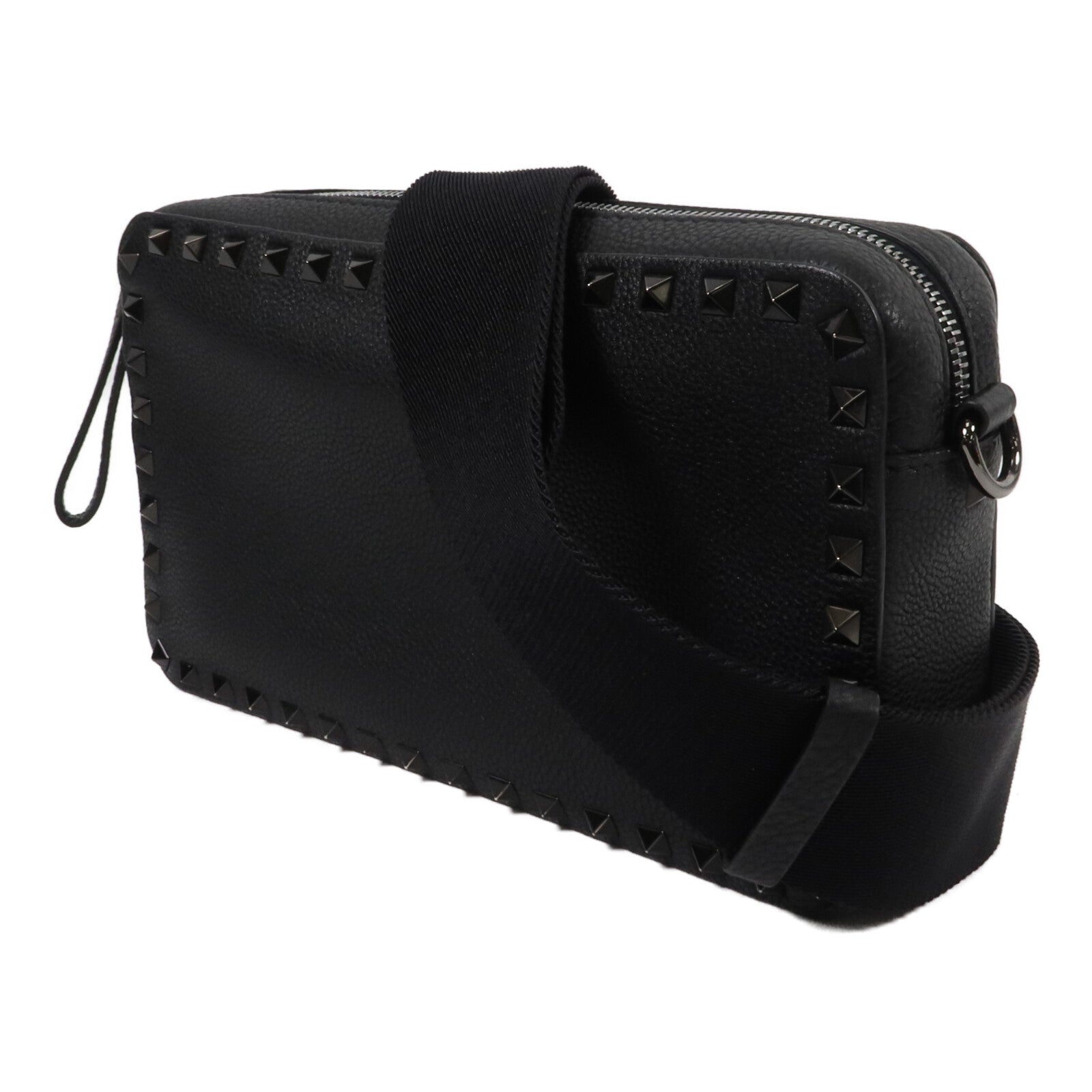 Valentino 牛皮皮革Rockstud Grainy肩背袋