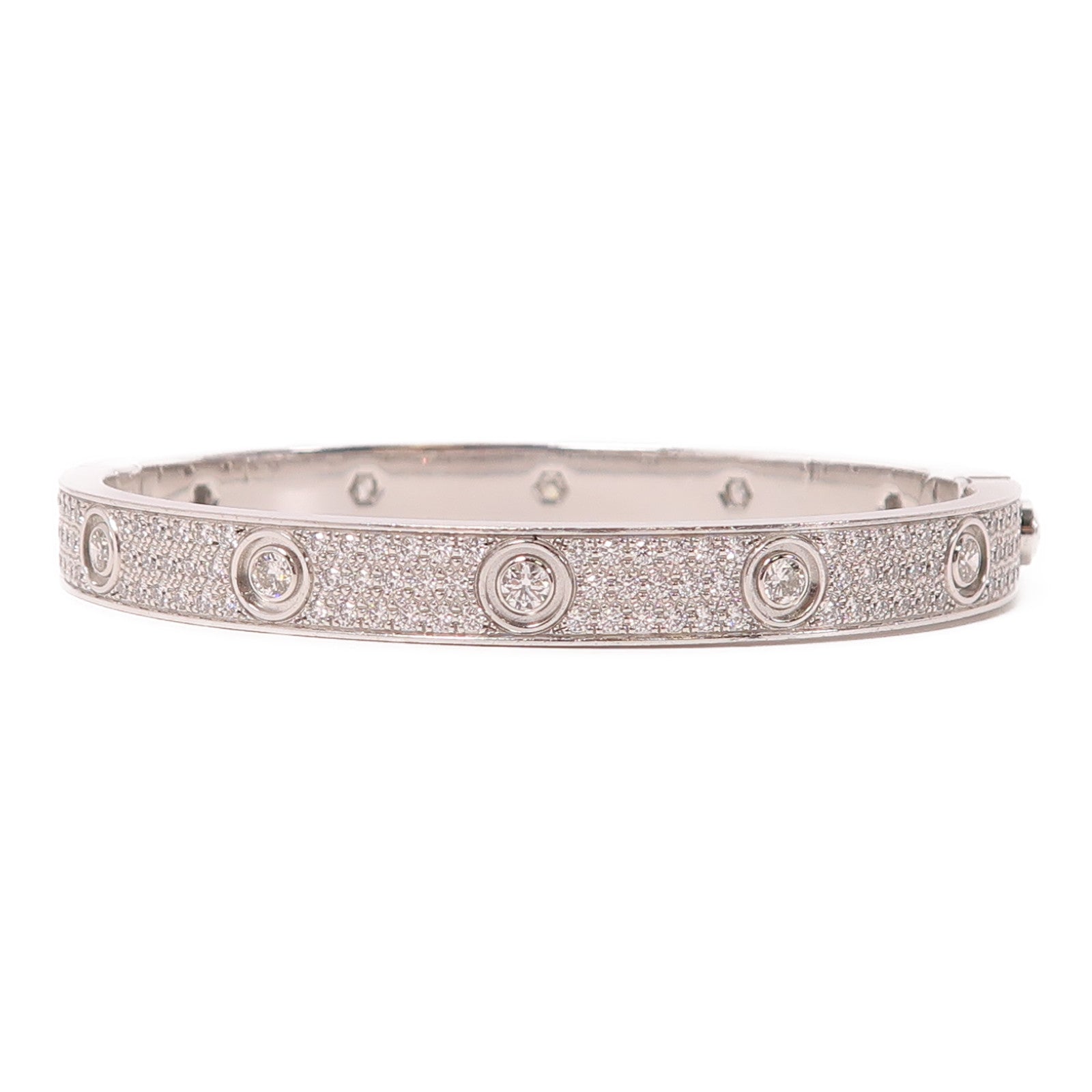 CARTIER 18K白金Love Bangle Full Diamond手鐲Cartier#17