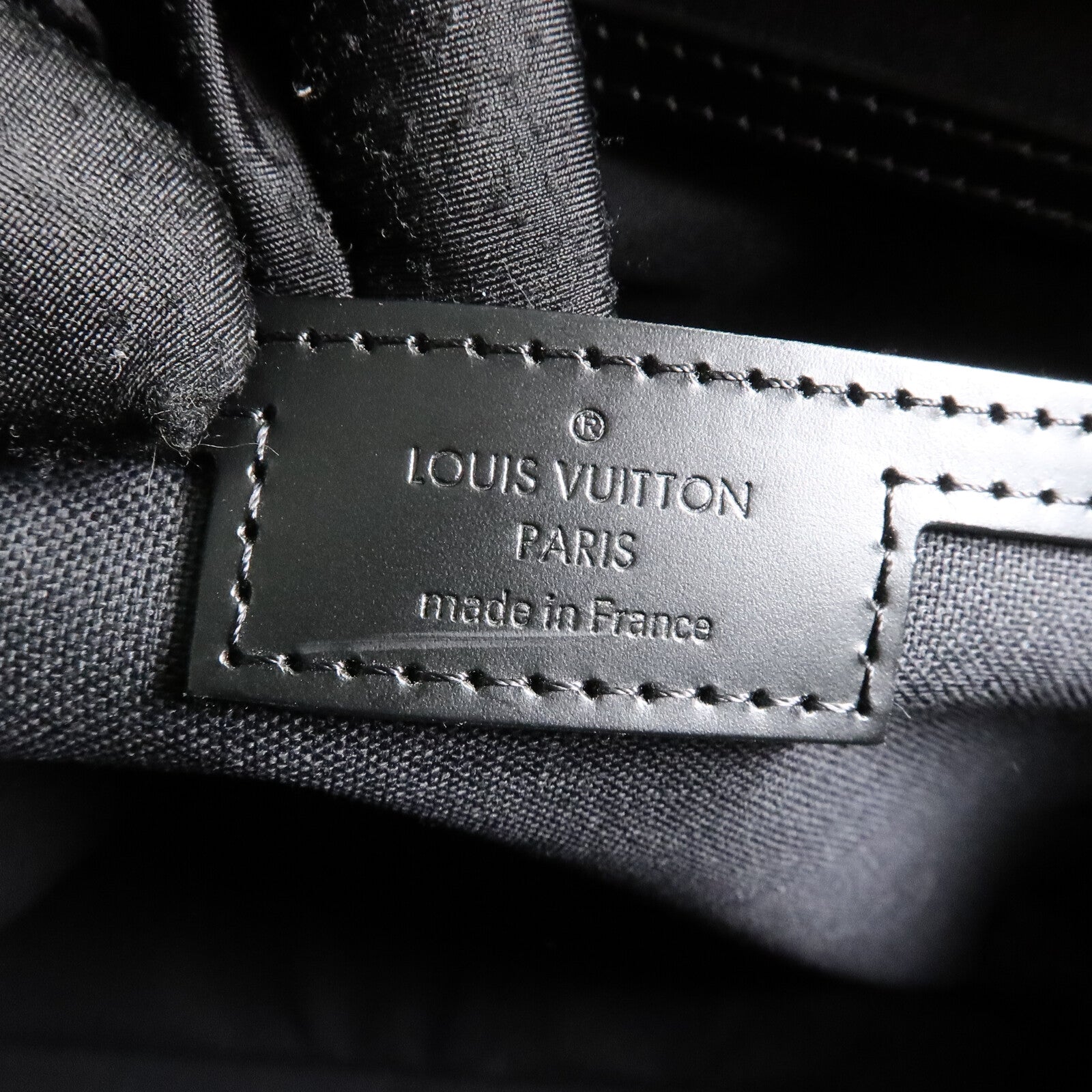 LOUIS VUITTON Damier Graphite Tadao MM銀扣手挽肩背兩用袋