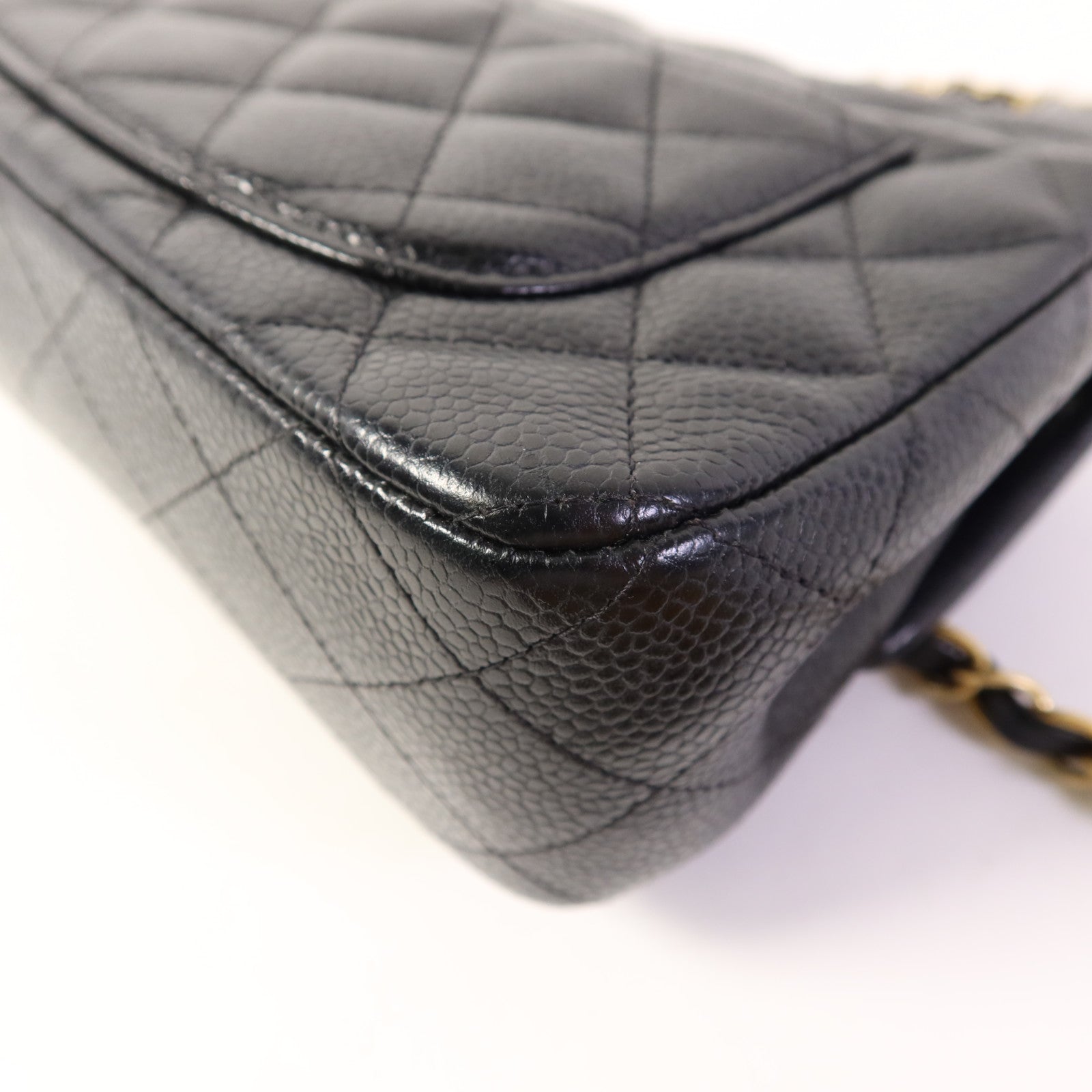 CHANEL 牛皮皮革Mini Classic 20金扣鏈帶肩背袋