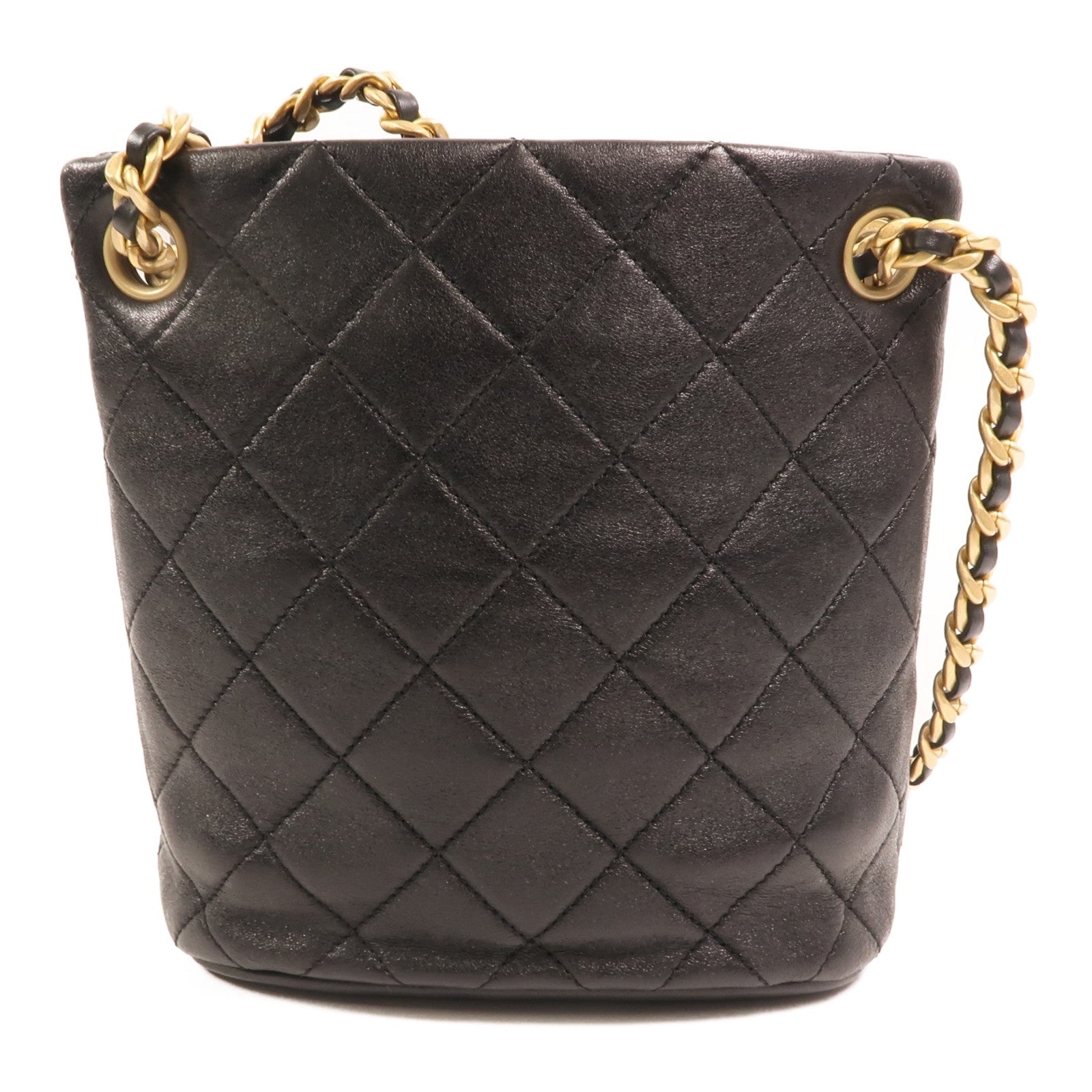 CHANEL 牛皮皮革Chain Shoulder金扣肩背袋