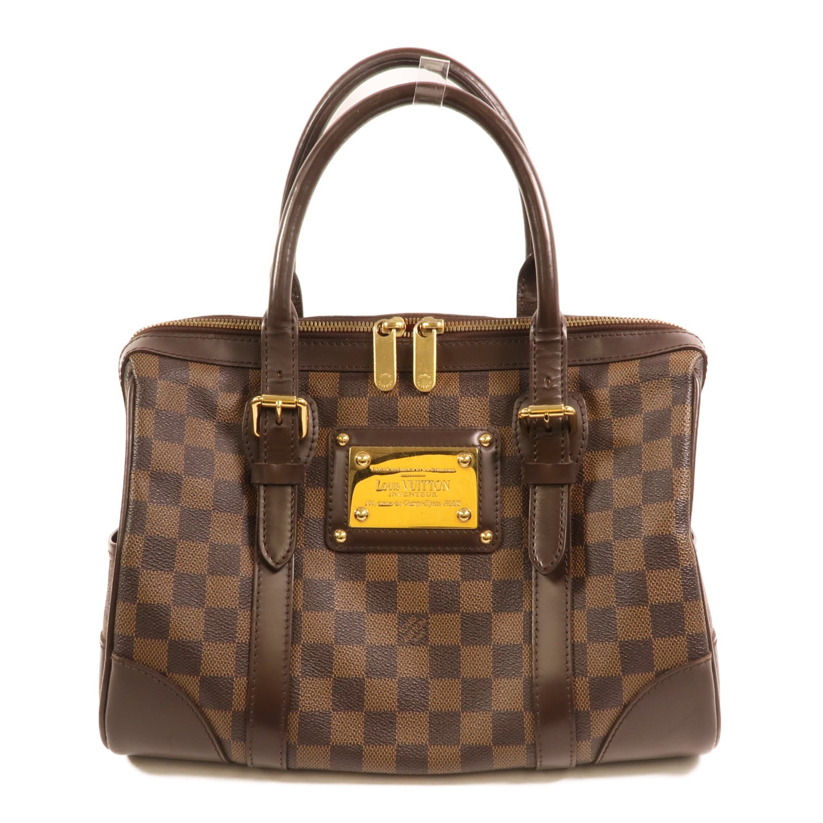 LOUIS VUITTON Damier Berkeley金扣手挽袋