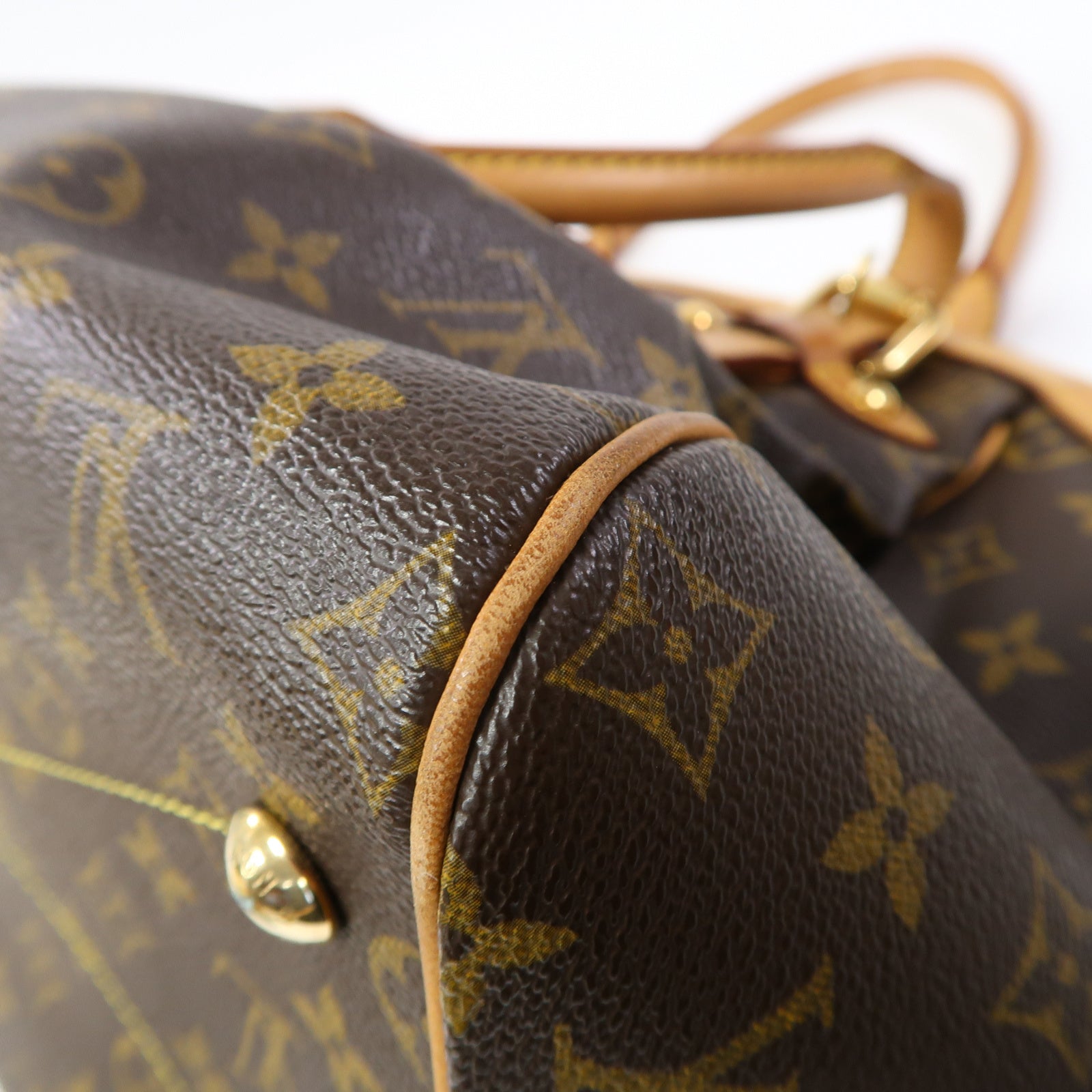 LOUIS VUITTON Monogram Tivoli GM金扣手挽袋啡色