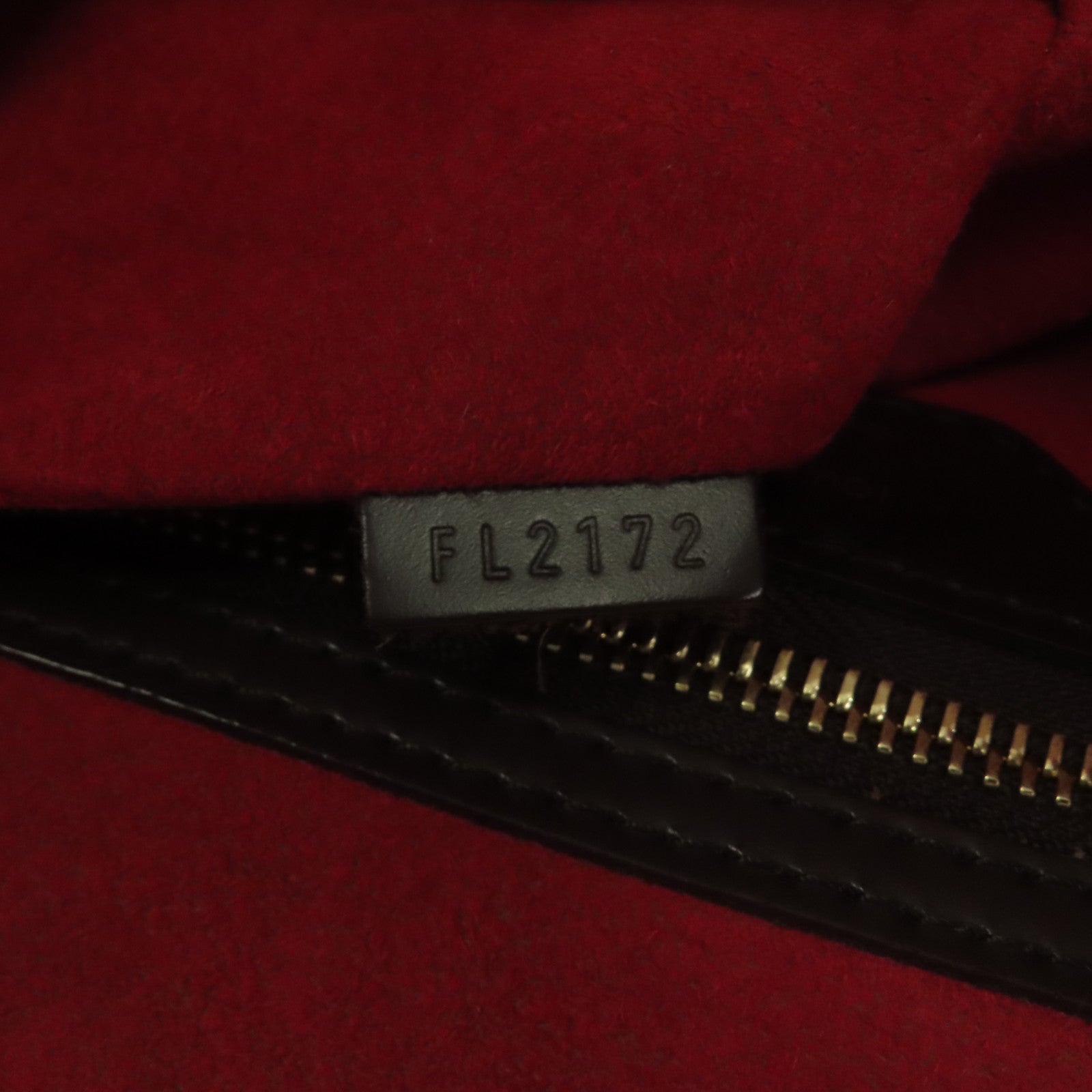 LOUIS VUITTON Damier Bergamo MM金扣手挽袋啡色