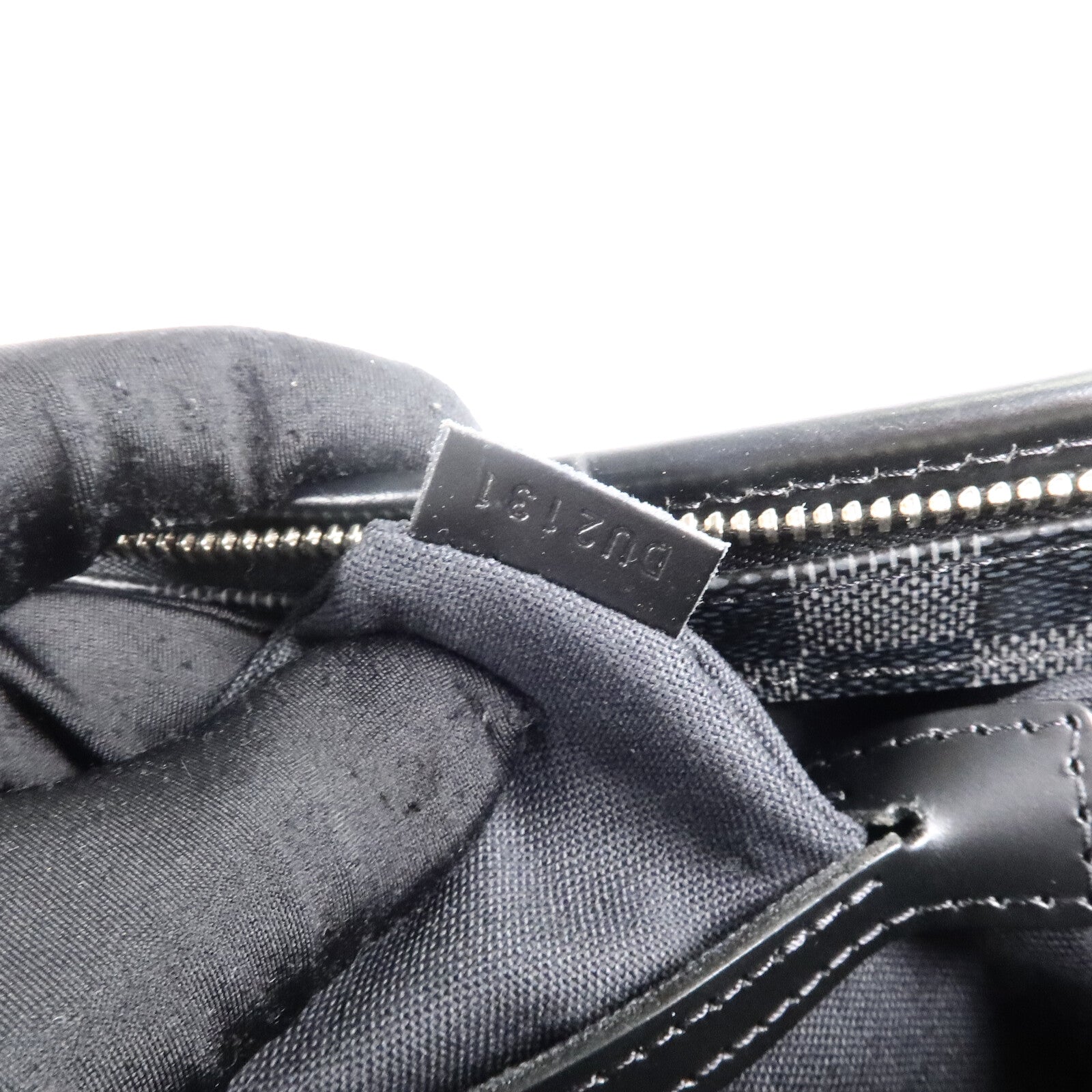 LOUIS VUITTON Damier Graphite Tadao MM銀扣手挽肩背兩用袋