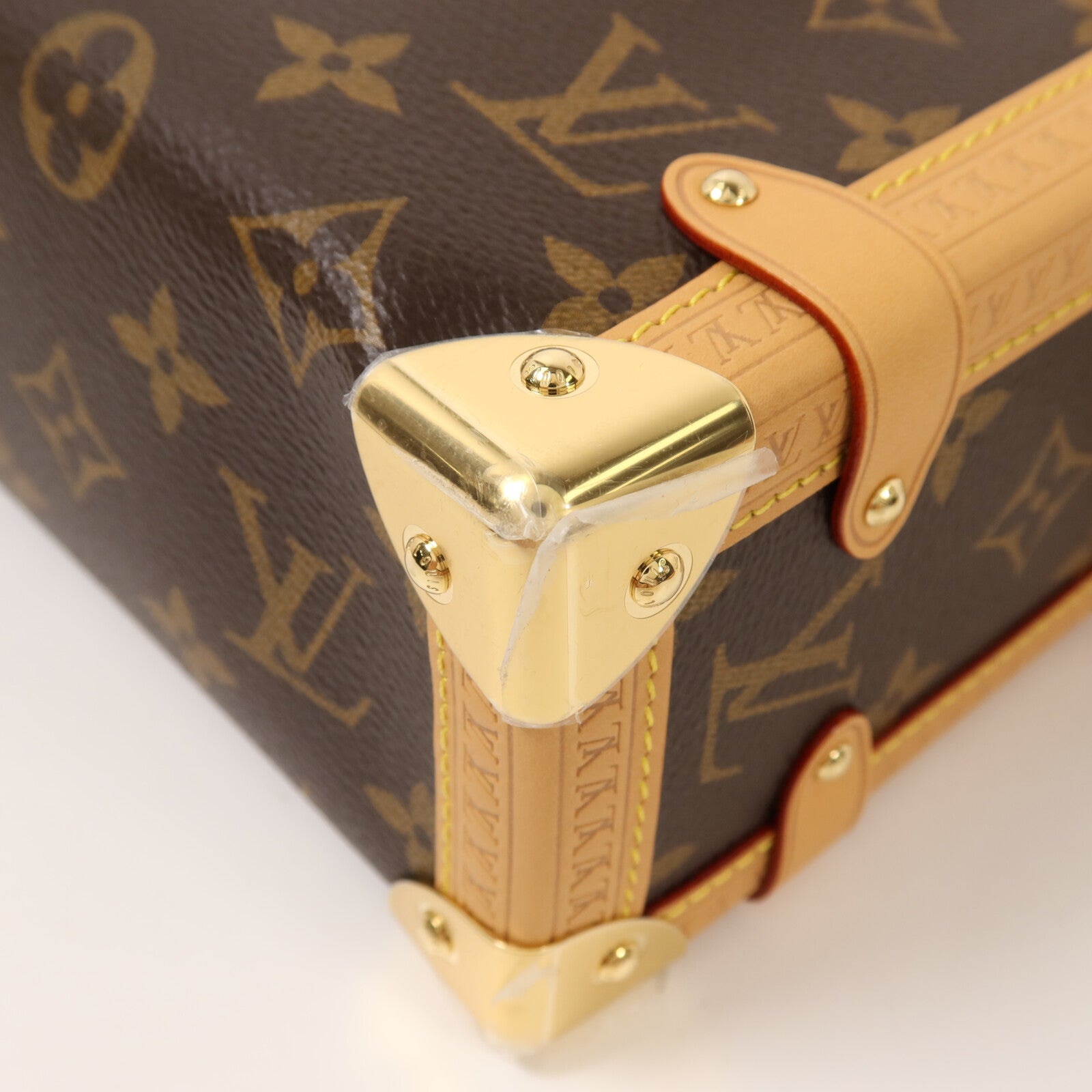 LOUIS VUITTON Monogram Side Trunk PM金扣手挽肩背兩用袋