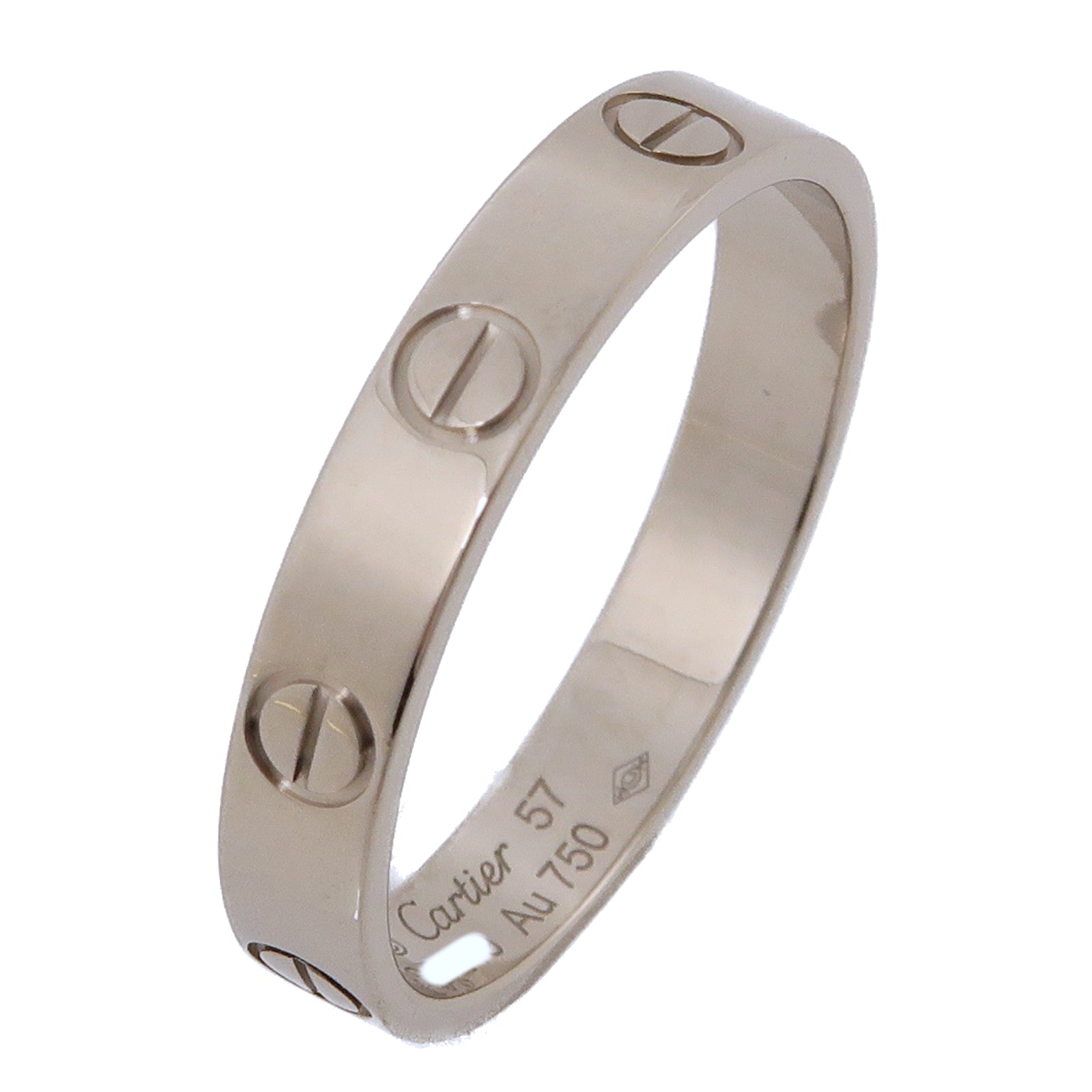 CARTIER 18K白金Love Ring Small Model戒指Cartier#57/US#7.75