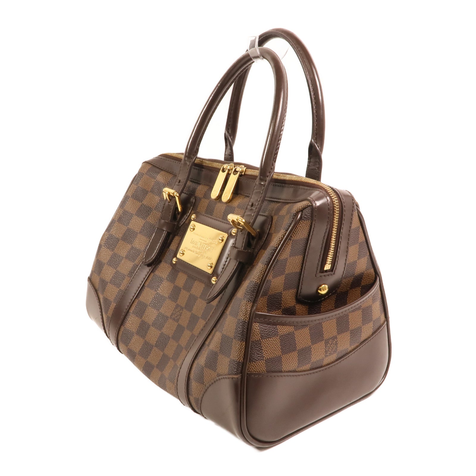 LOUIS VUITTON Damier Berkeley金扣手挽袋