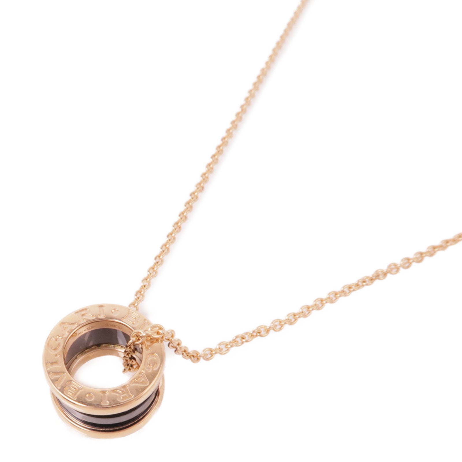 BVLGARI 18K玫瑰金/陶瓷B-Zero1 Necklace項鍊