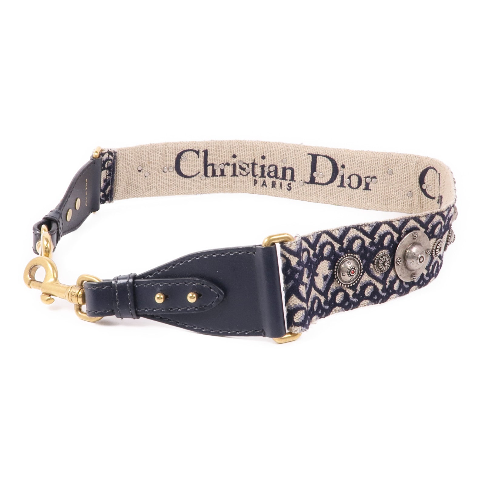 Dior 帆布Shoulder Strap金扣肩背帶