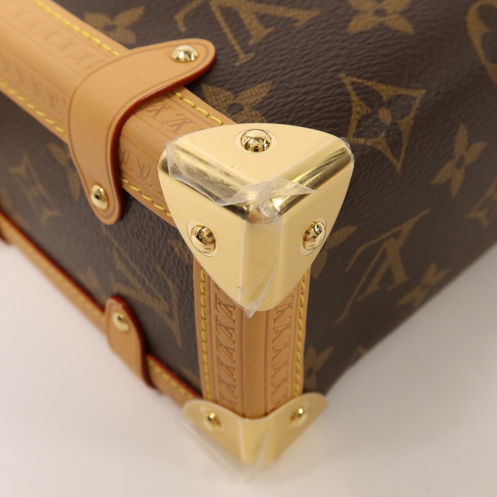 LOUIS VUITTON Monogram Side Trunk PM金扣手挽肩背兩用袋