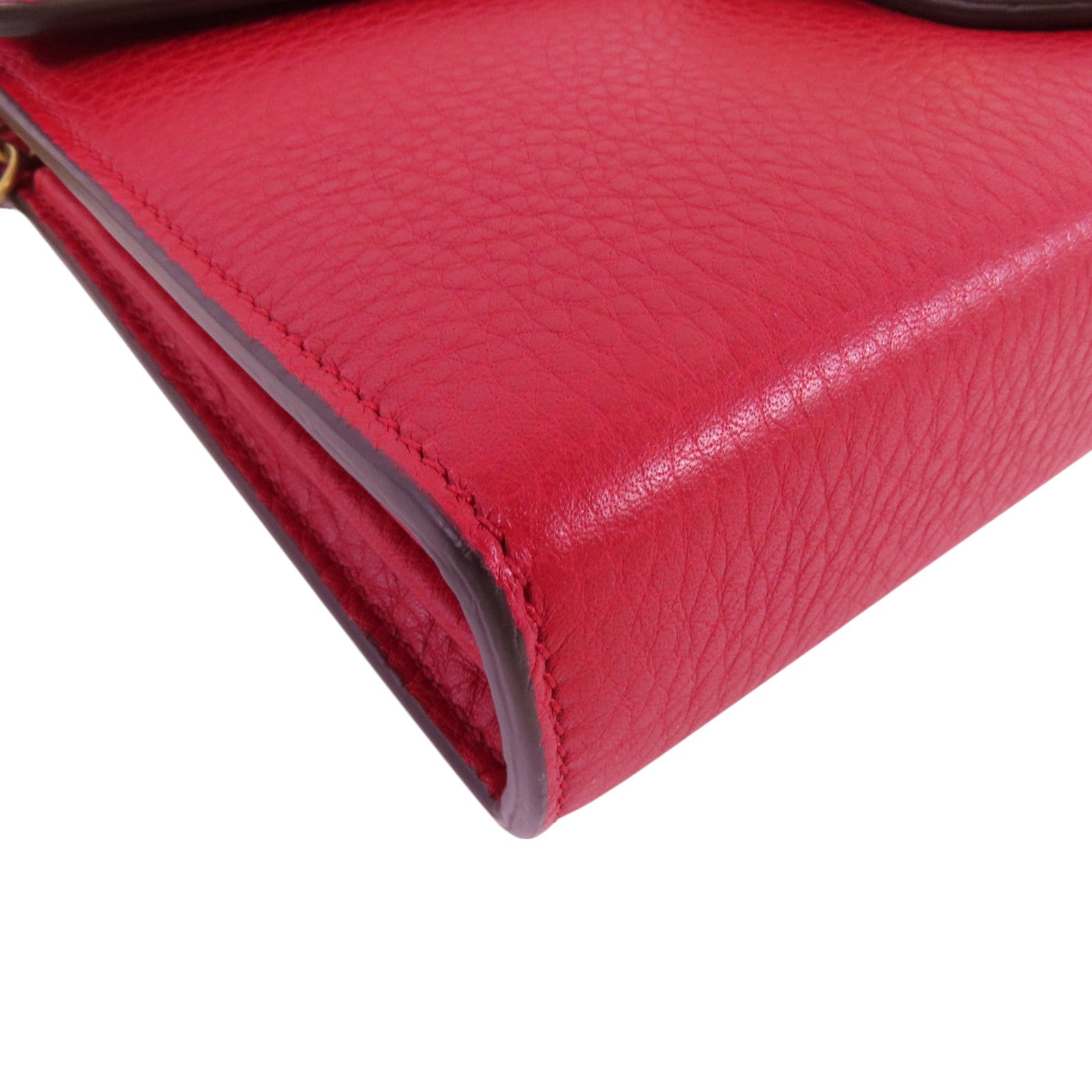 GUCCI 牛皮皮革GG Marmont Chain Wallet金扣鏈帶肩背袋