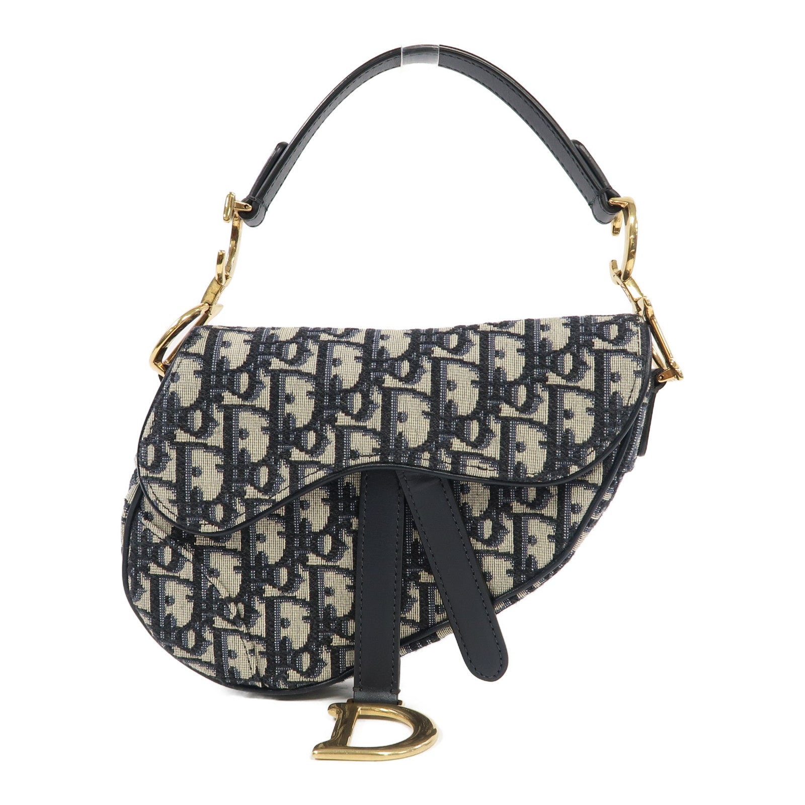 Dior 【激減優惠】帆布Shoulder Bag金扣手挽袋藍色